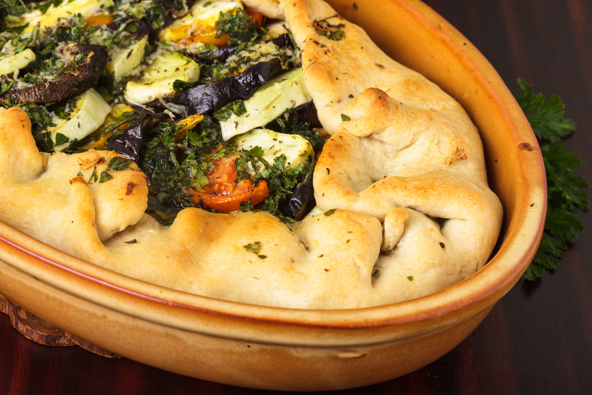 Creamy Ethiopian Lentil and Rosemary Phyllo Tart