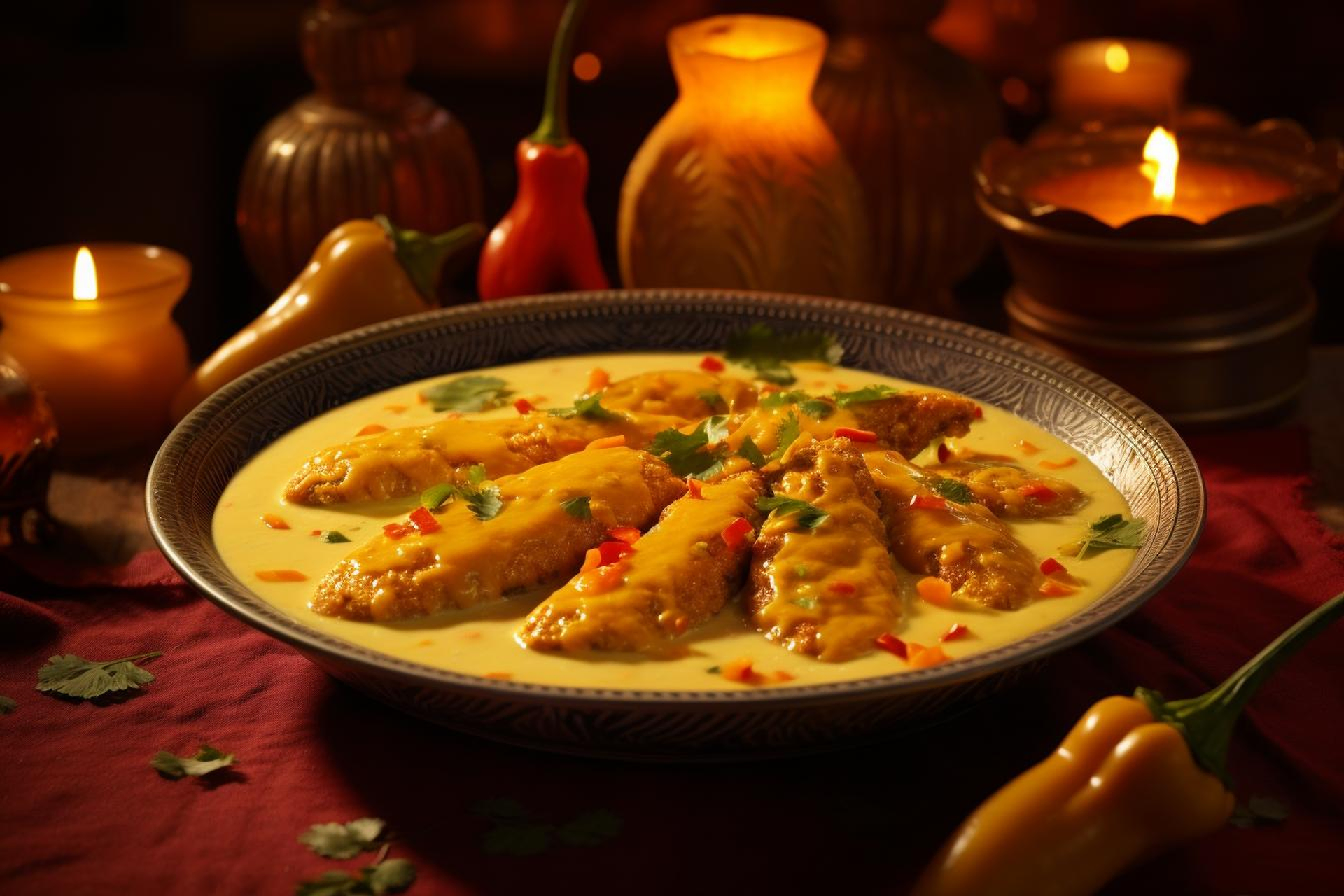 Creamy Indian Saffron Chicken Korma with Almond Gravy