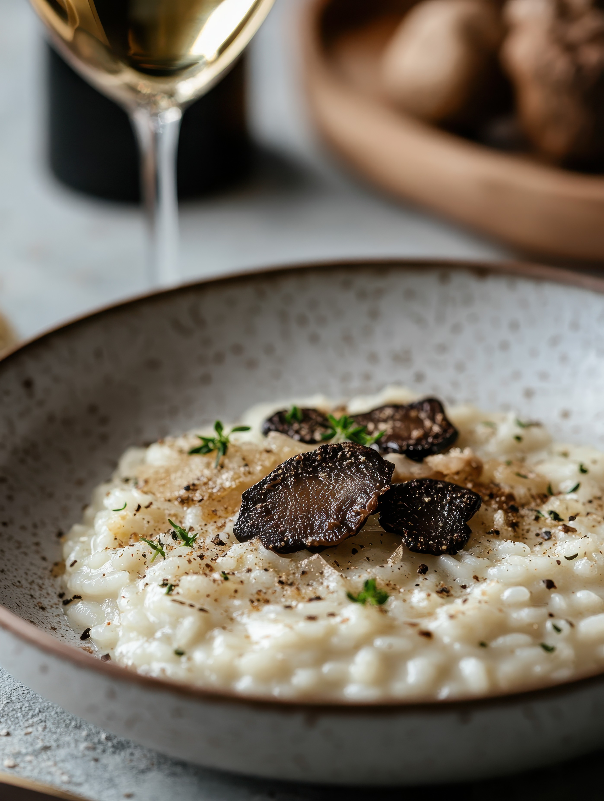 Creamy Italian Risotto with Black Truffle and Parmesan