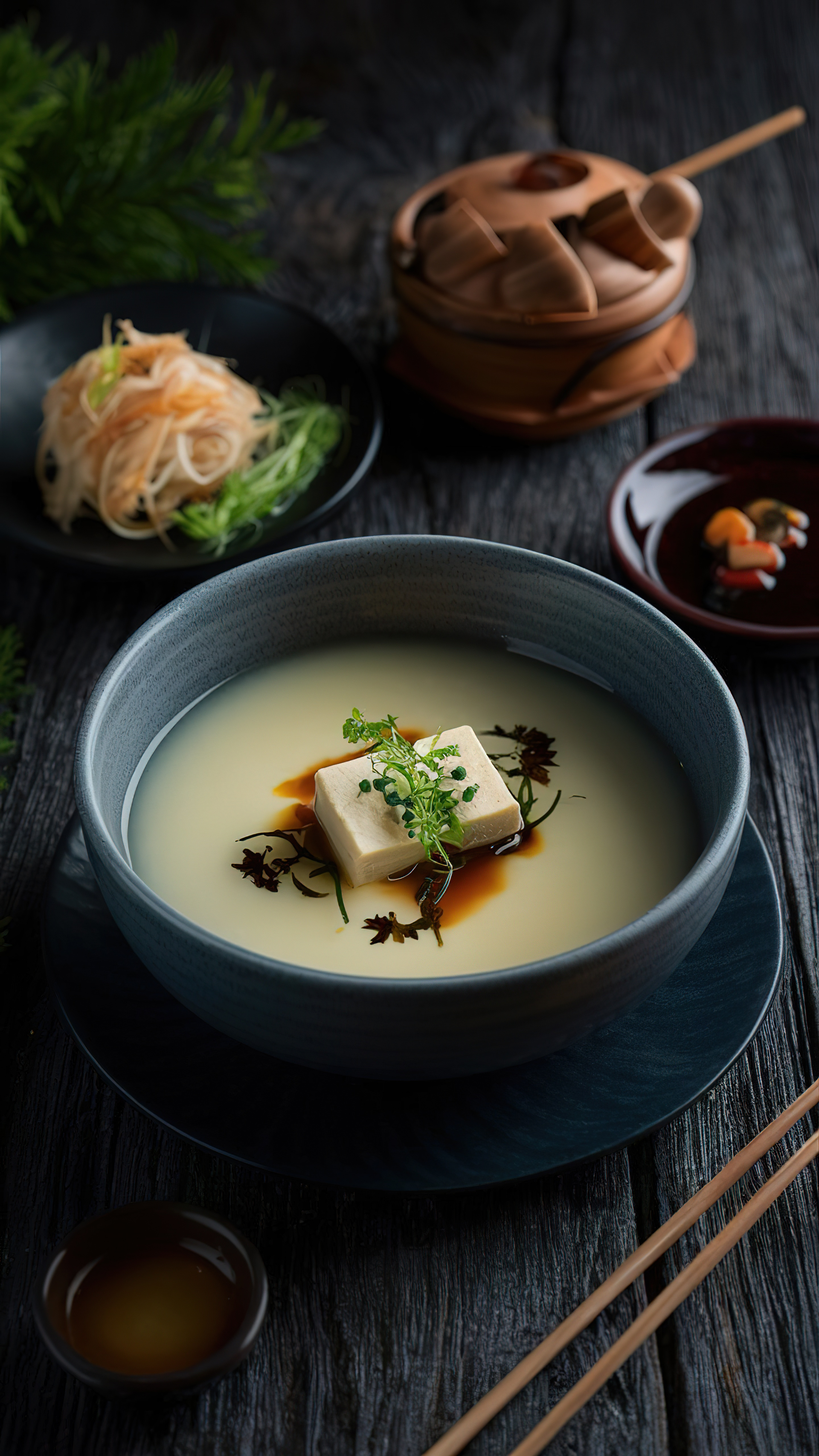 Creamy Japanese Tofu Ankake with Dashi Broth