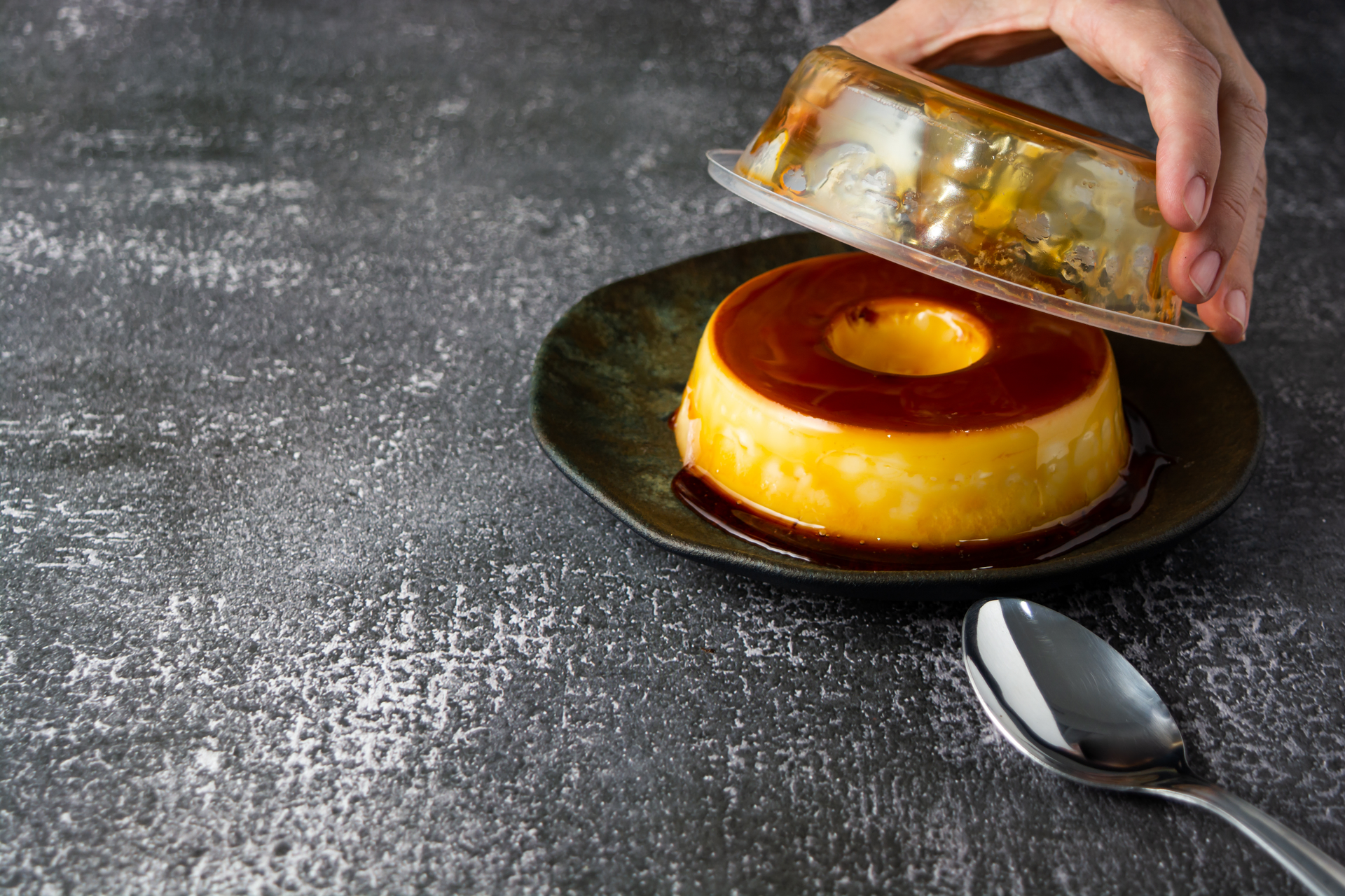 Creamy Madagascan Vanilla Rum Flan with Caramel Crust