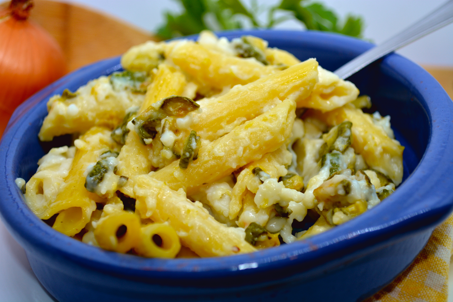 Creamy Mexican Elote Pasta with Cotija and Jalapeño