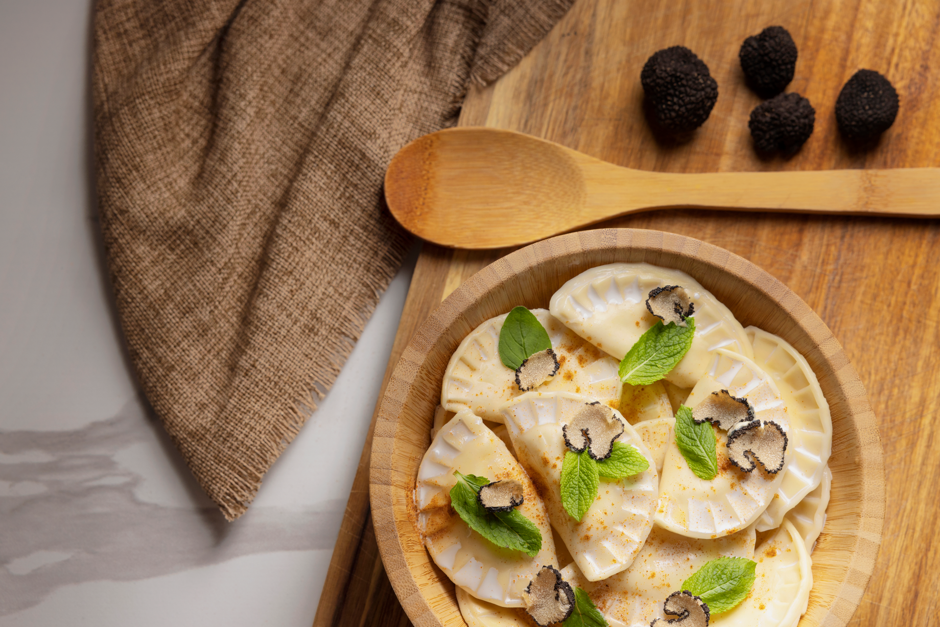 Creamy Polish Kolduny Dumplings with Wild Mushroom Sauce