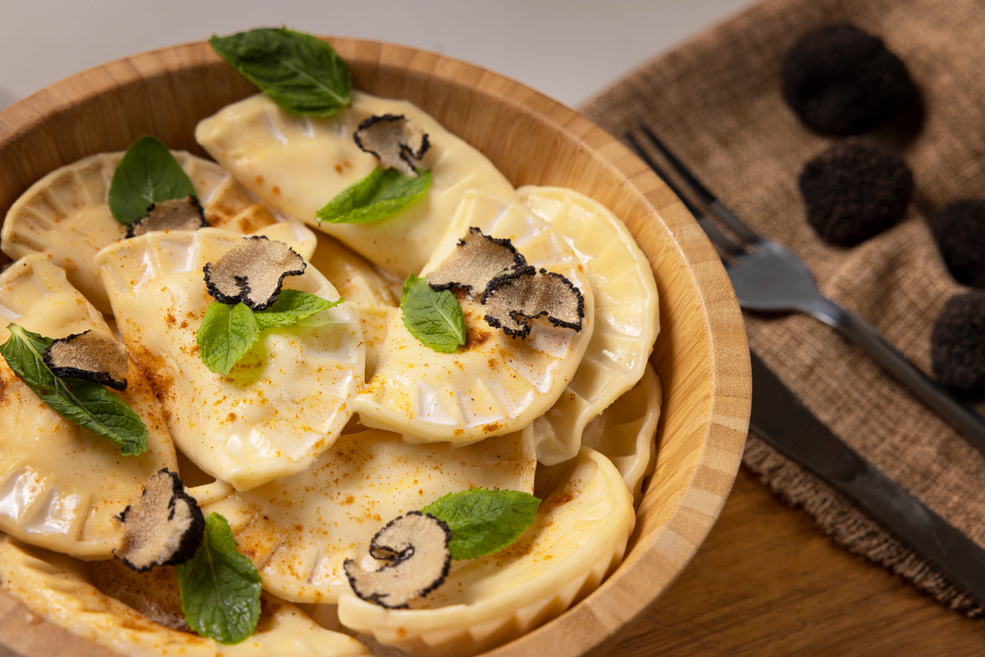 Creamy Polish Kolduny Dumplings with Wild Mushroom Sauce