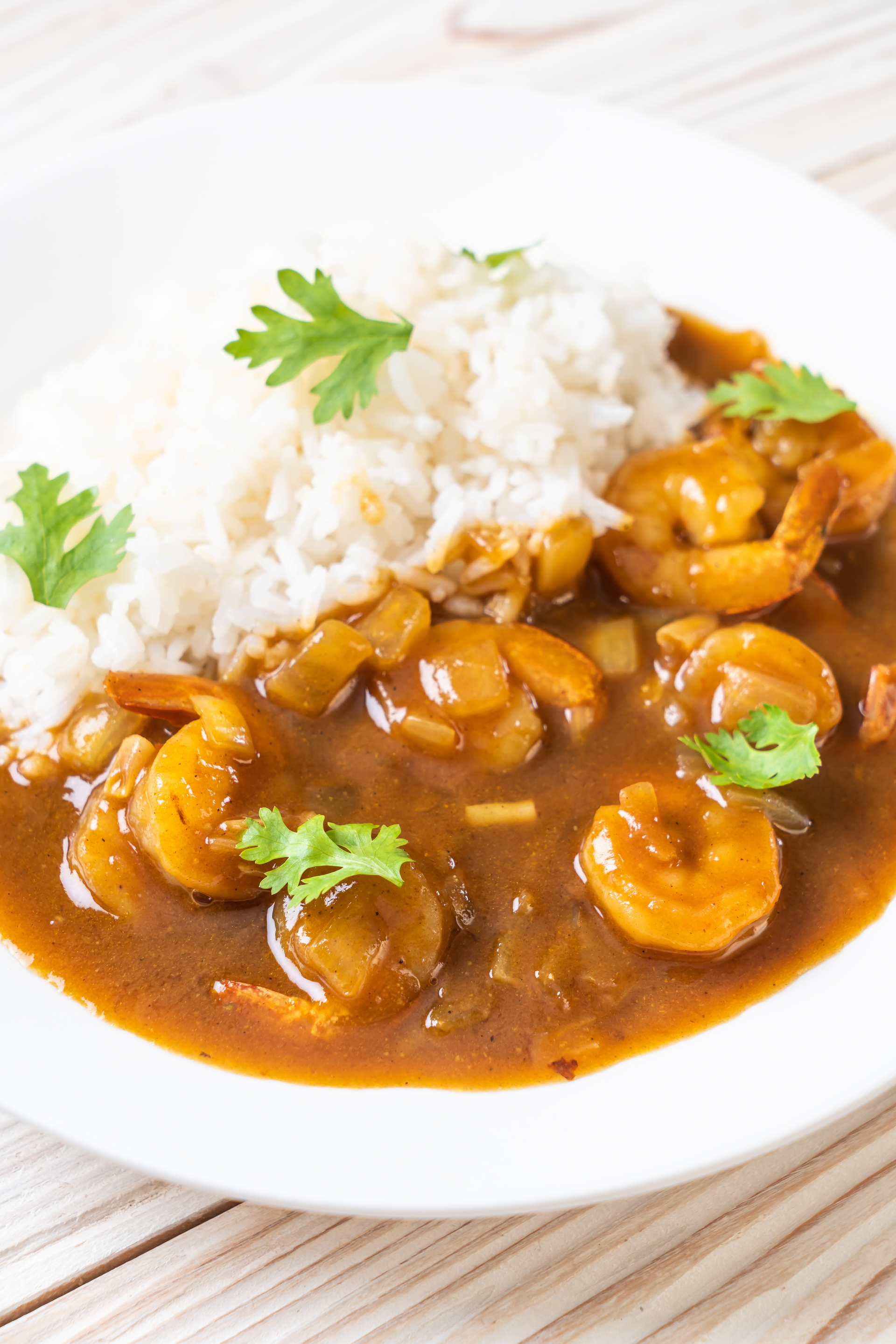 Creole Shrimp Étouffée with Rice and Celery