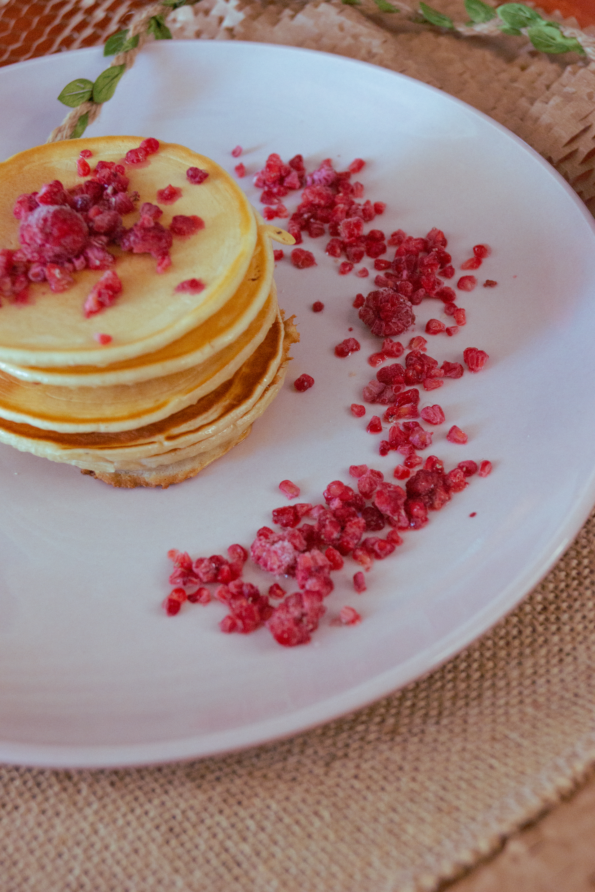 Crisp Icelandic Skyr Pancakes with Lingonberry Sauce
