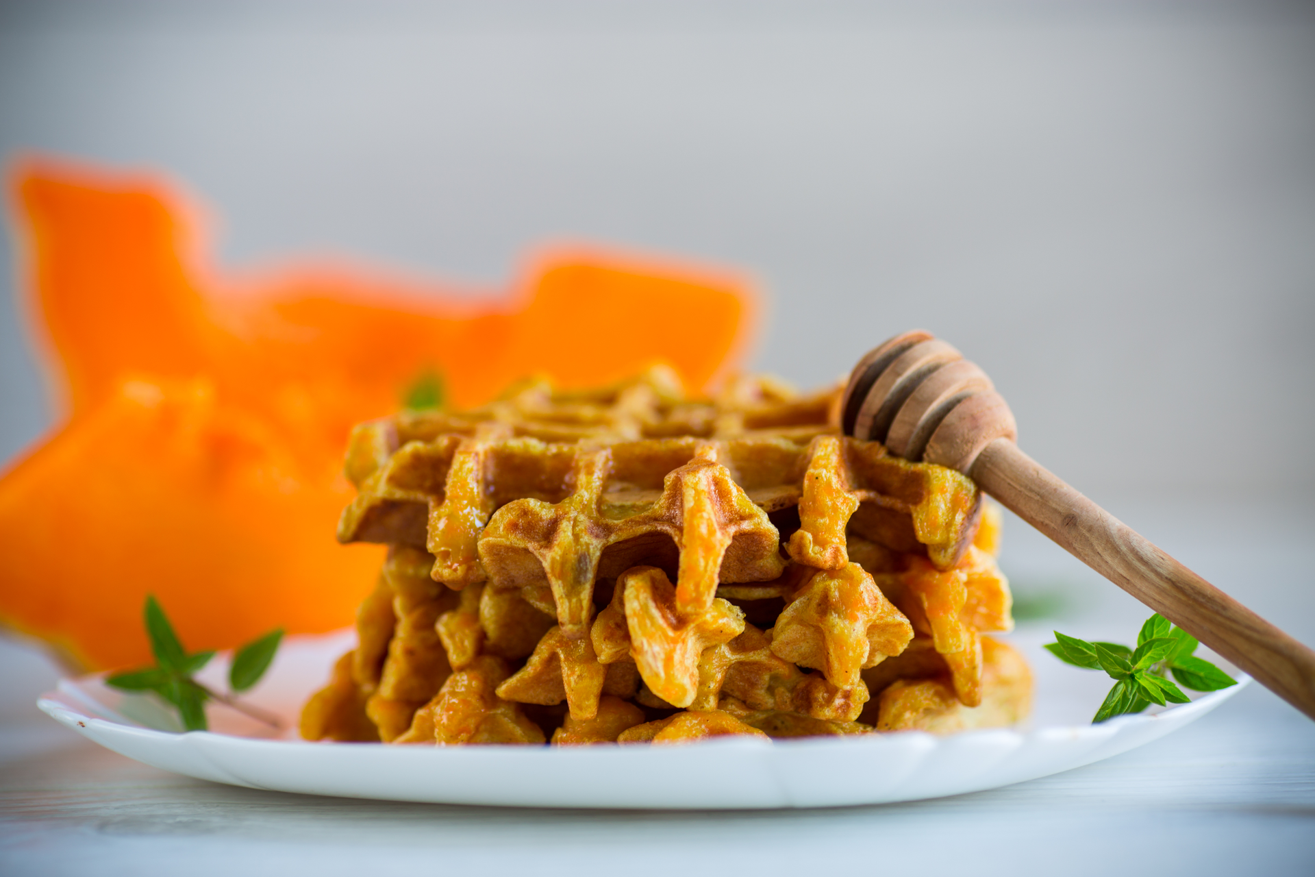Crisp Mexican Churro Waffles with Spiced Honey
