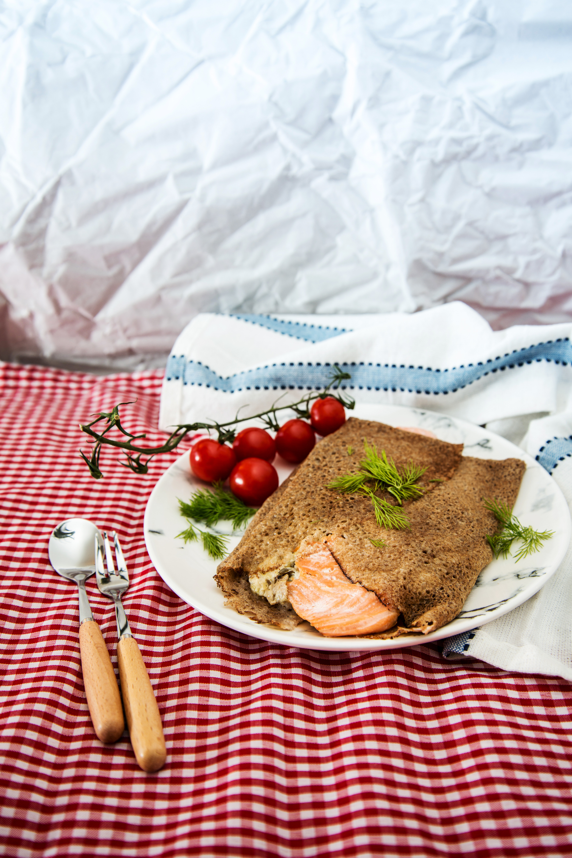 Crispy Icelandic Flatkaka with Smoked Trout and Dill