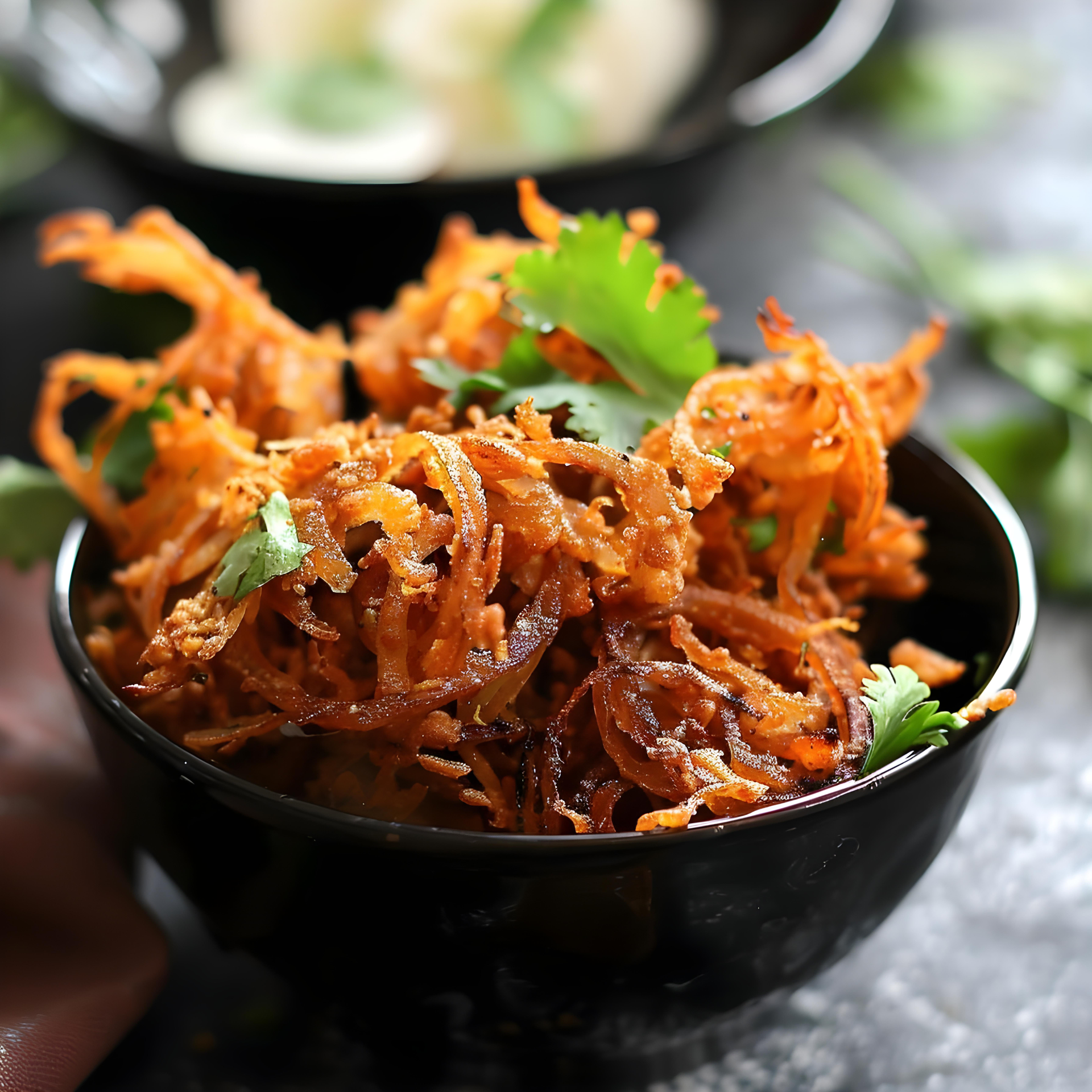 Crispy Indian Onion Bhaji with Turmeric and Cumin