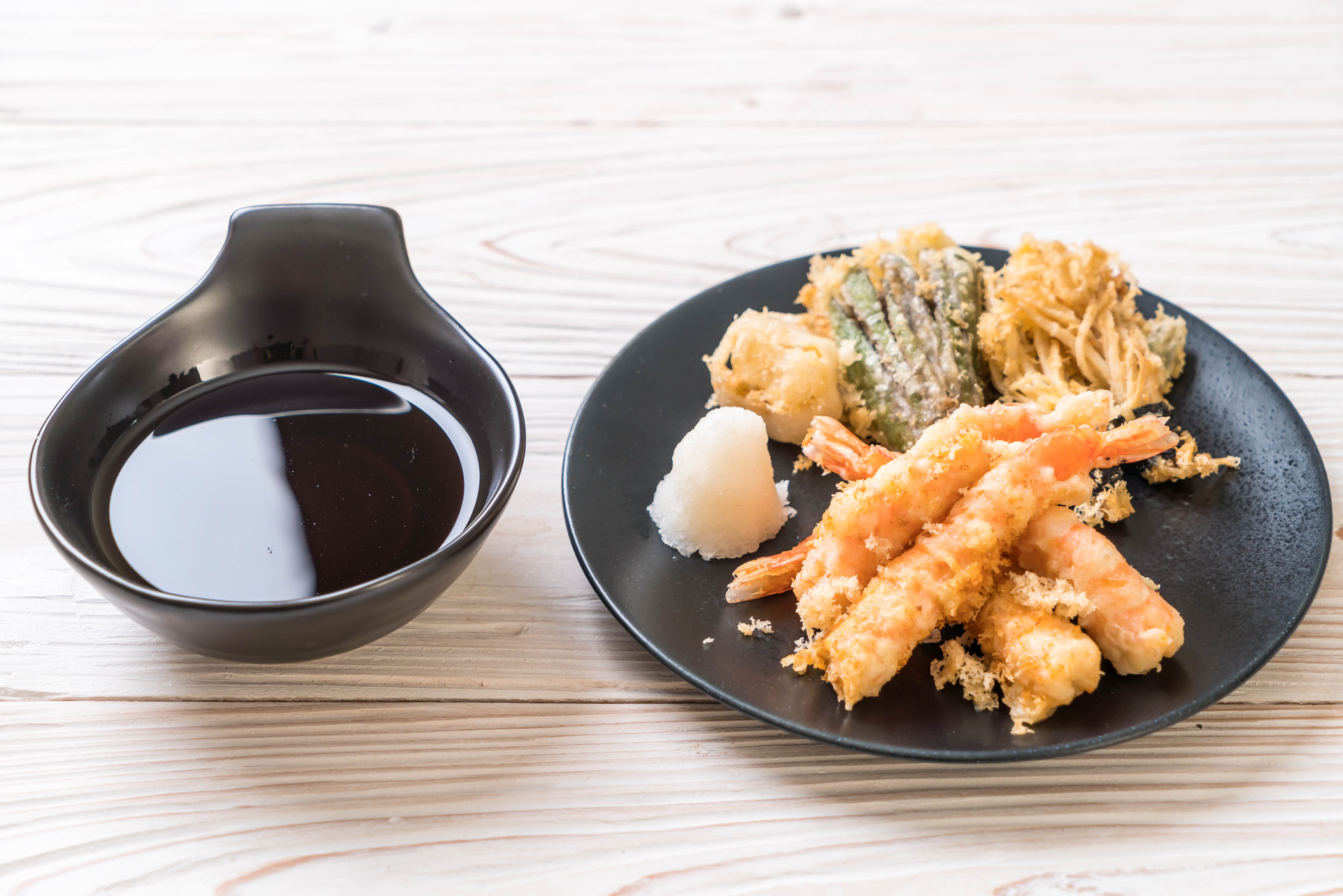 Crispy Japanese Tempura with Sweet Soy Dipping Sauce