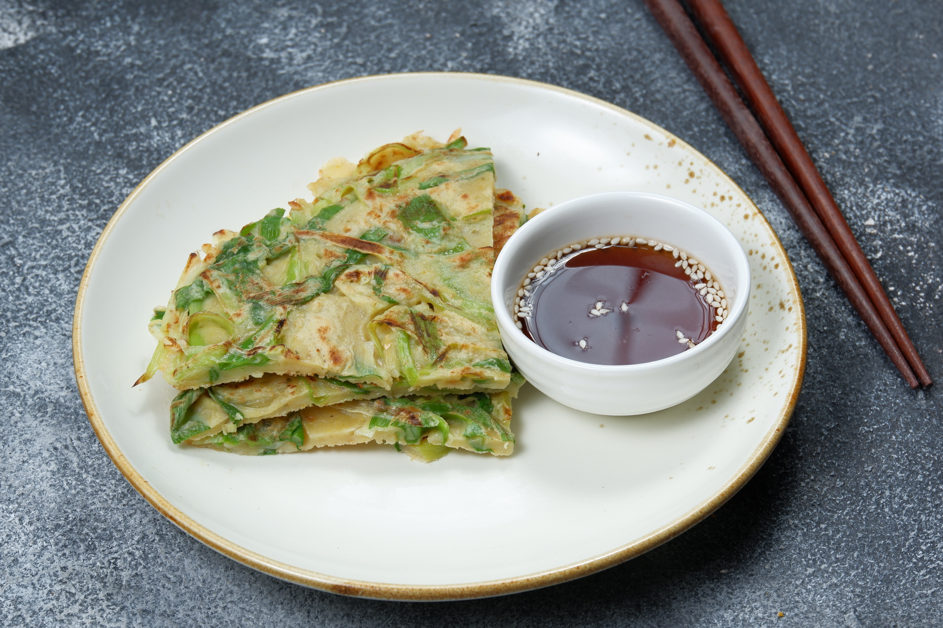 Crispy Taiwanese Scallion Pancakes with Soy Chili Dip