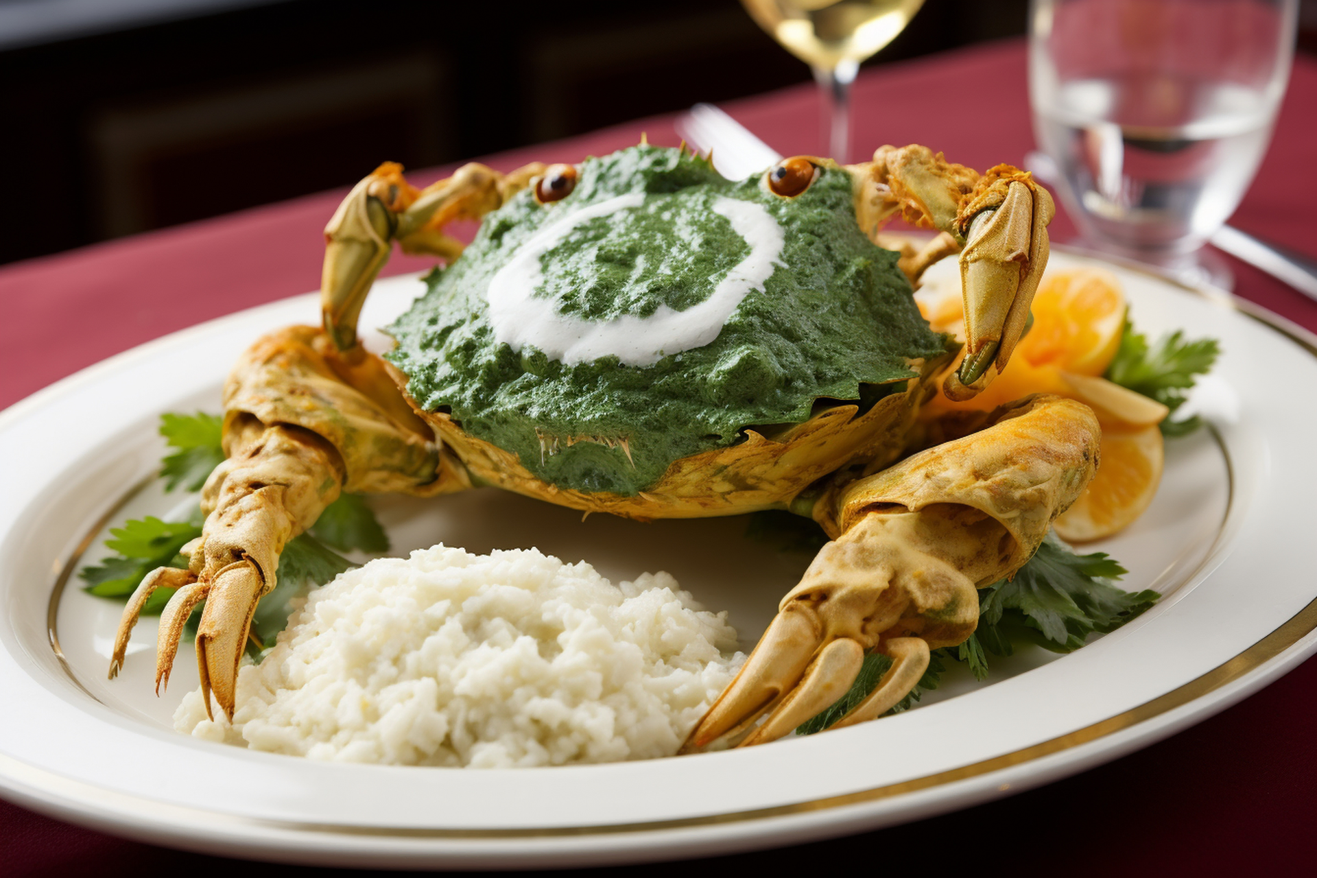 Créole-Spiced Caribbean Callaloo with Crab and Coconut Cream