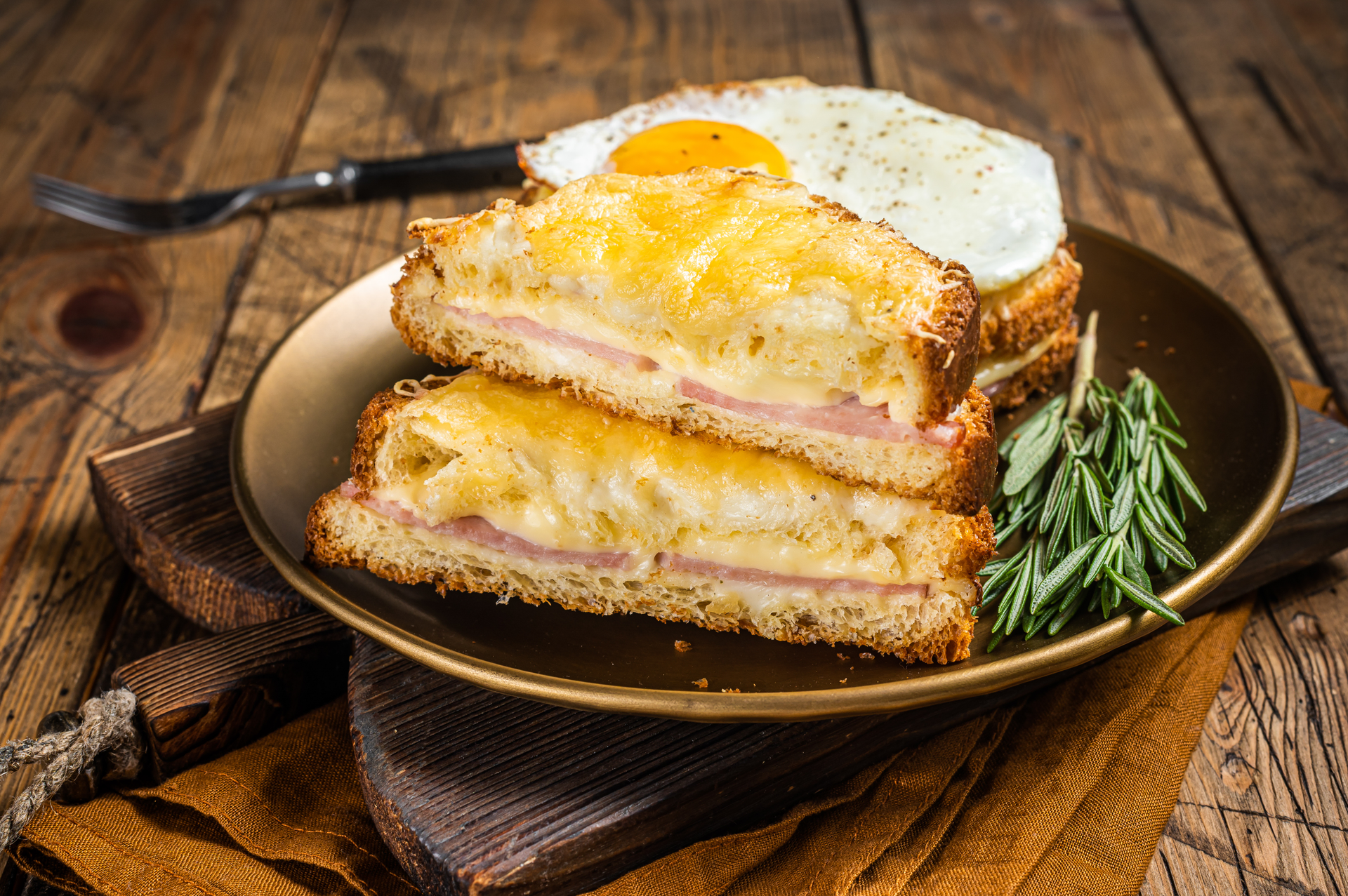 Croque Monsieur with Gruyere and Ham