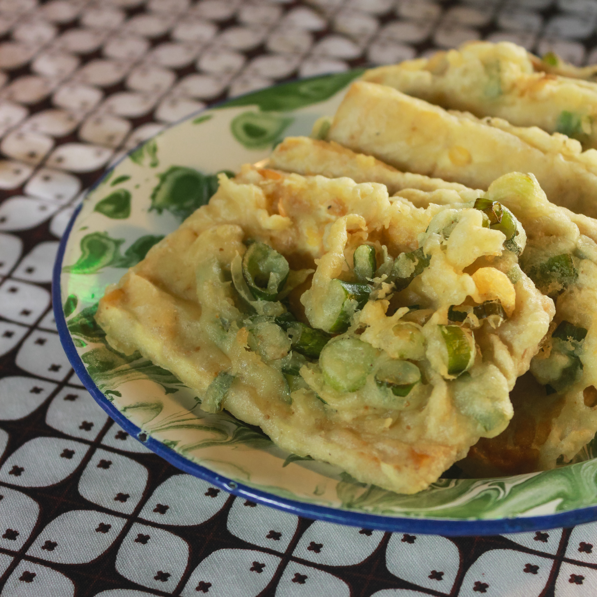Crunchy Sri Lankan Coconut Roti with Green Chili Sambol