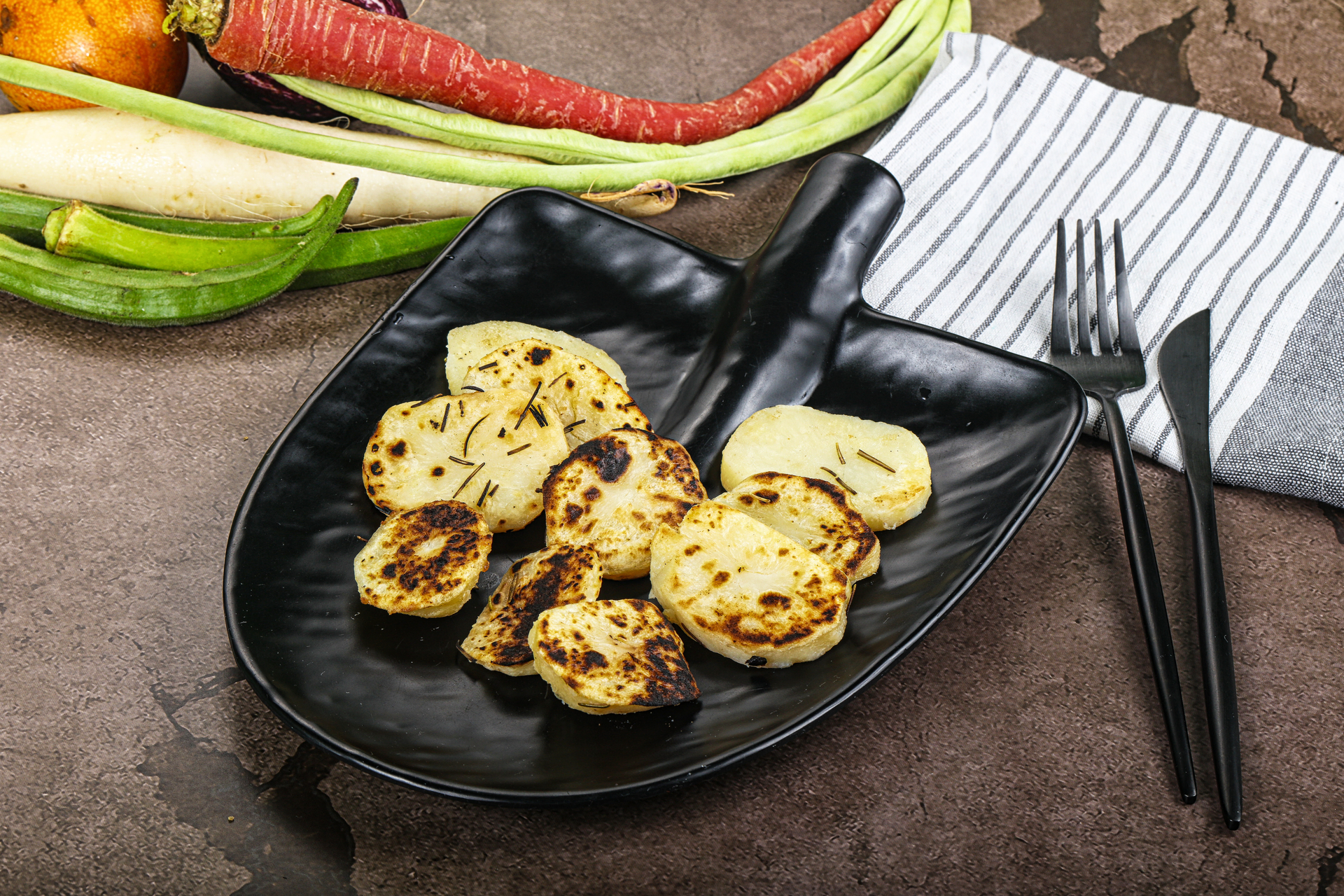 Cuban Black Bean Tostones with Garlic Mojo