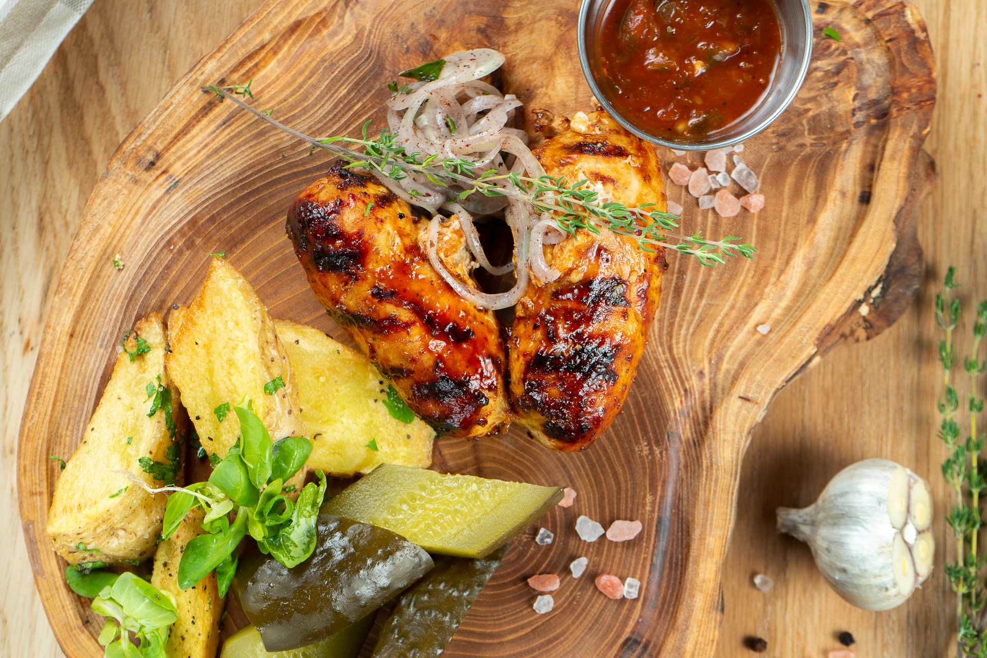 Cuban Citrus-Marinated Roast Chicken with Garlic Mojo