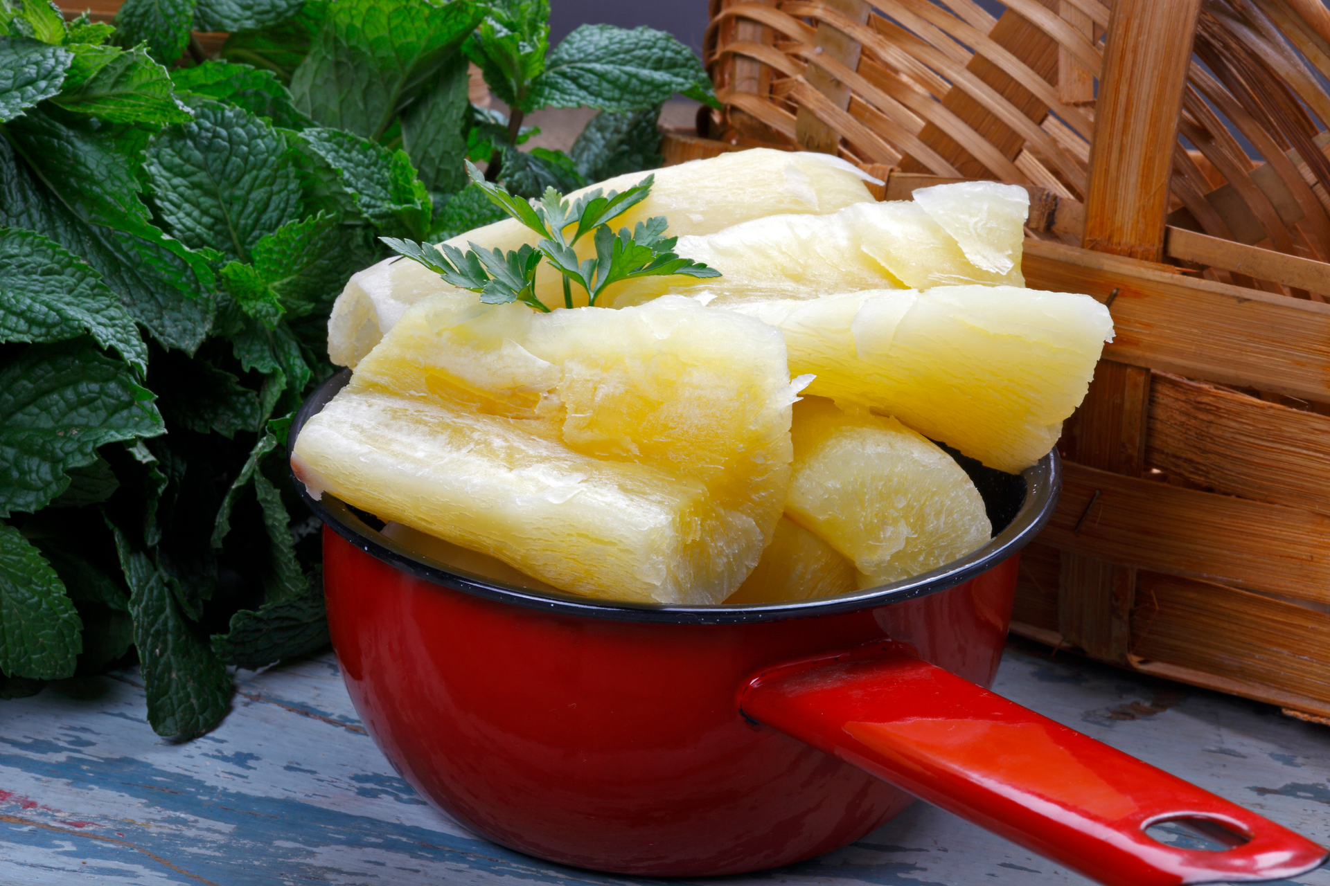Cuban Yuca con Mojo with Garlic and Citrus
