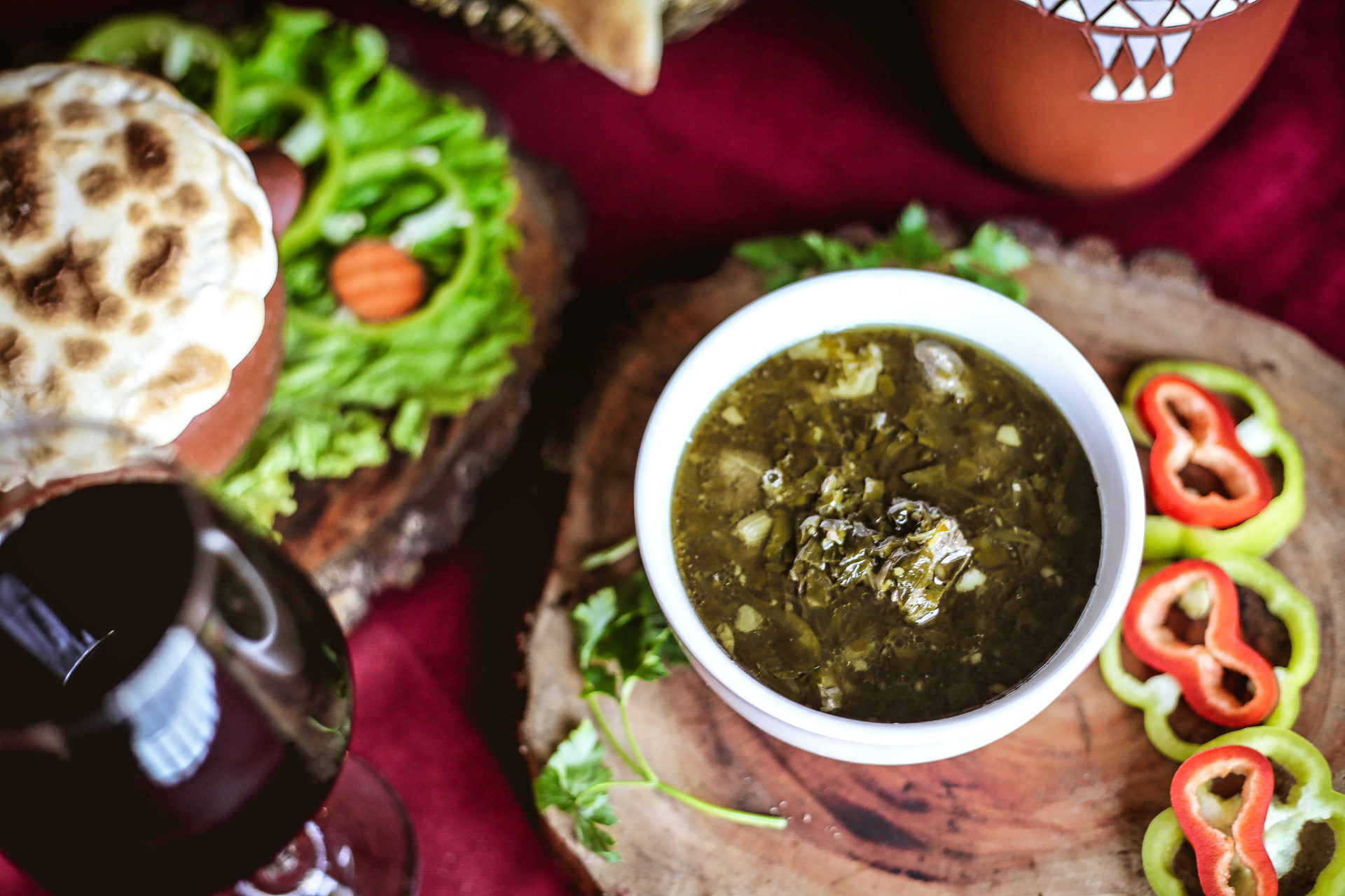 Cumin-Scented Afghan Khameerbob with Herbal Mint Sauce