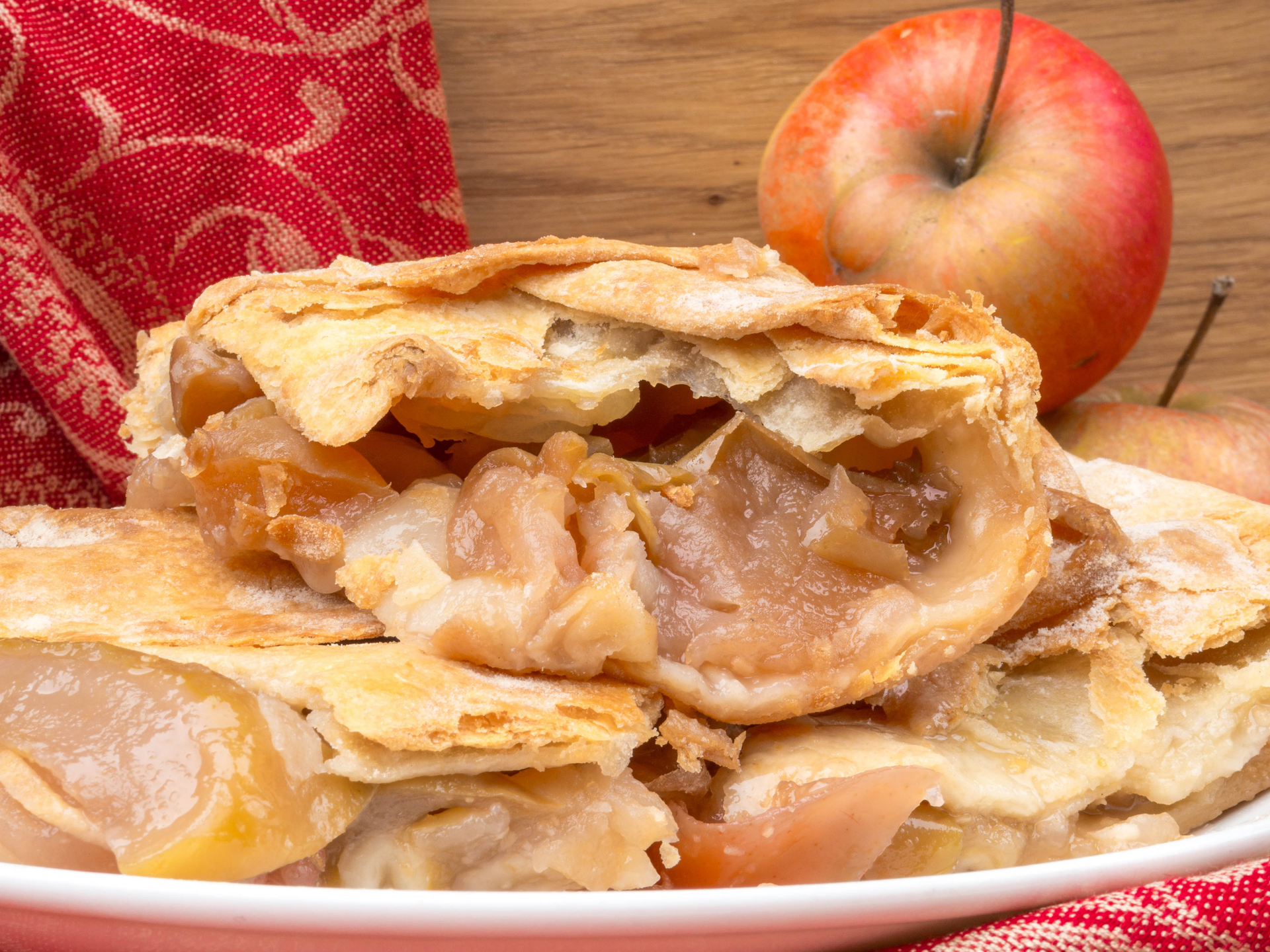 Decadent Apple Rose Puff Pastry with Spiced Maple Glaze