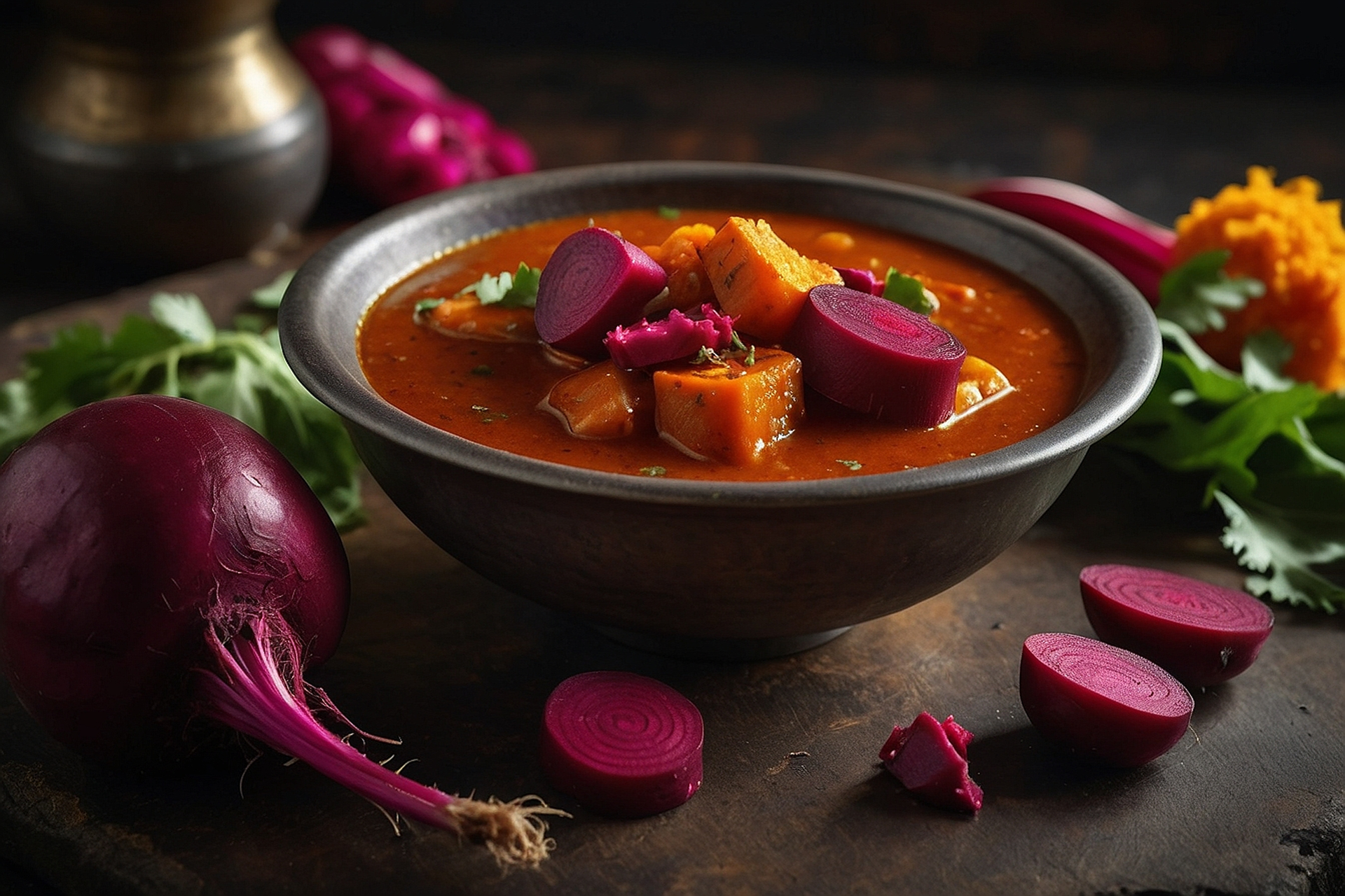Ethiopian Spiced Beet Stew with Ginger and Coriander