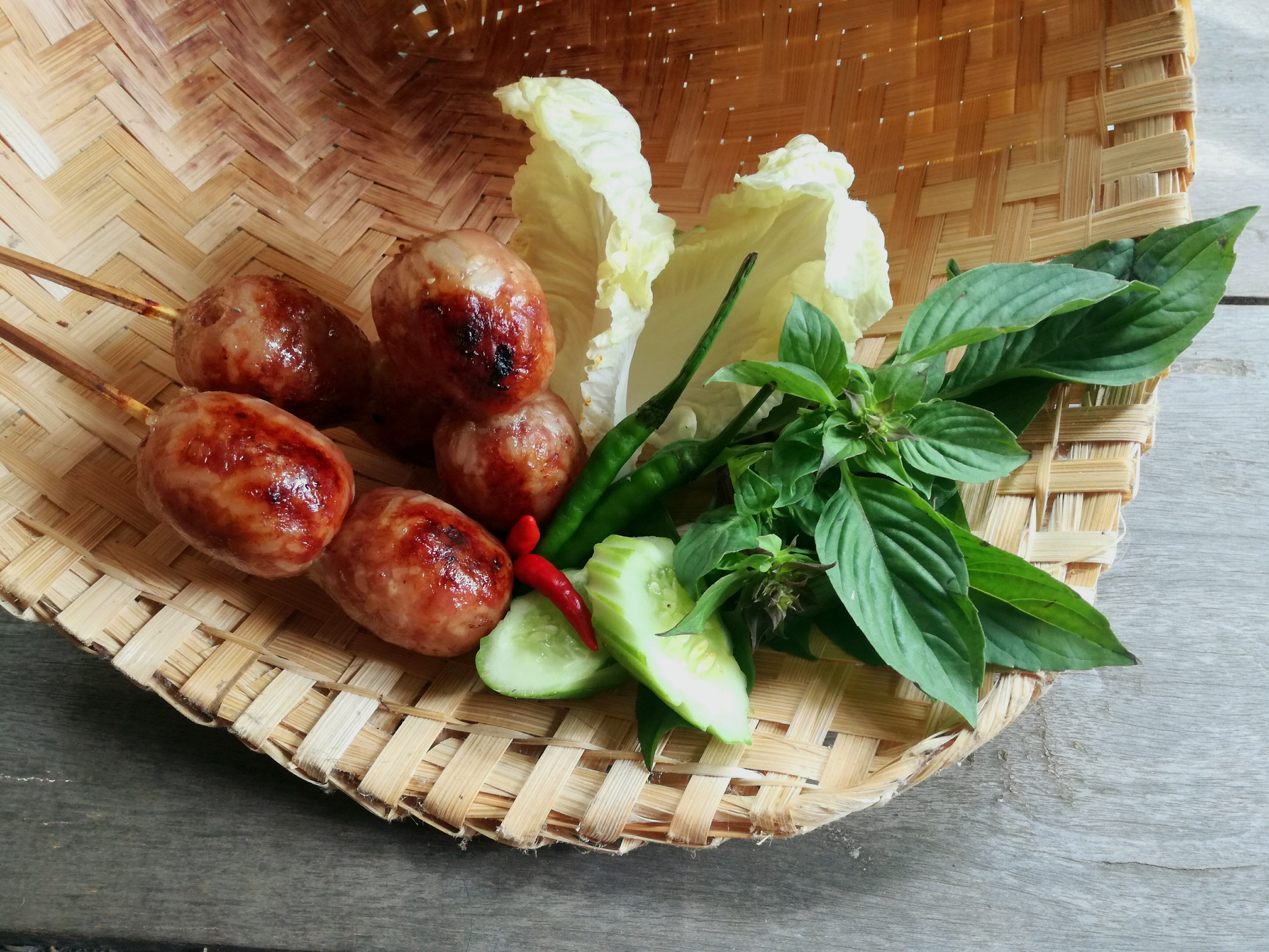 Exotic Balinese Urutan Sausage with Aromatic Spices