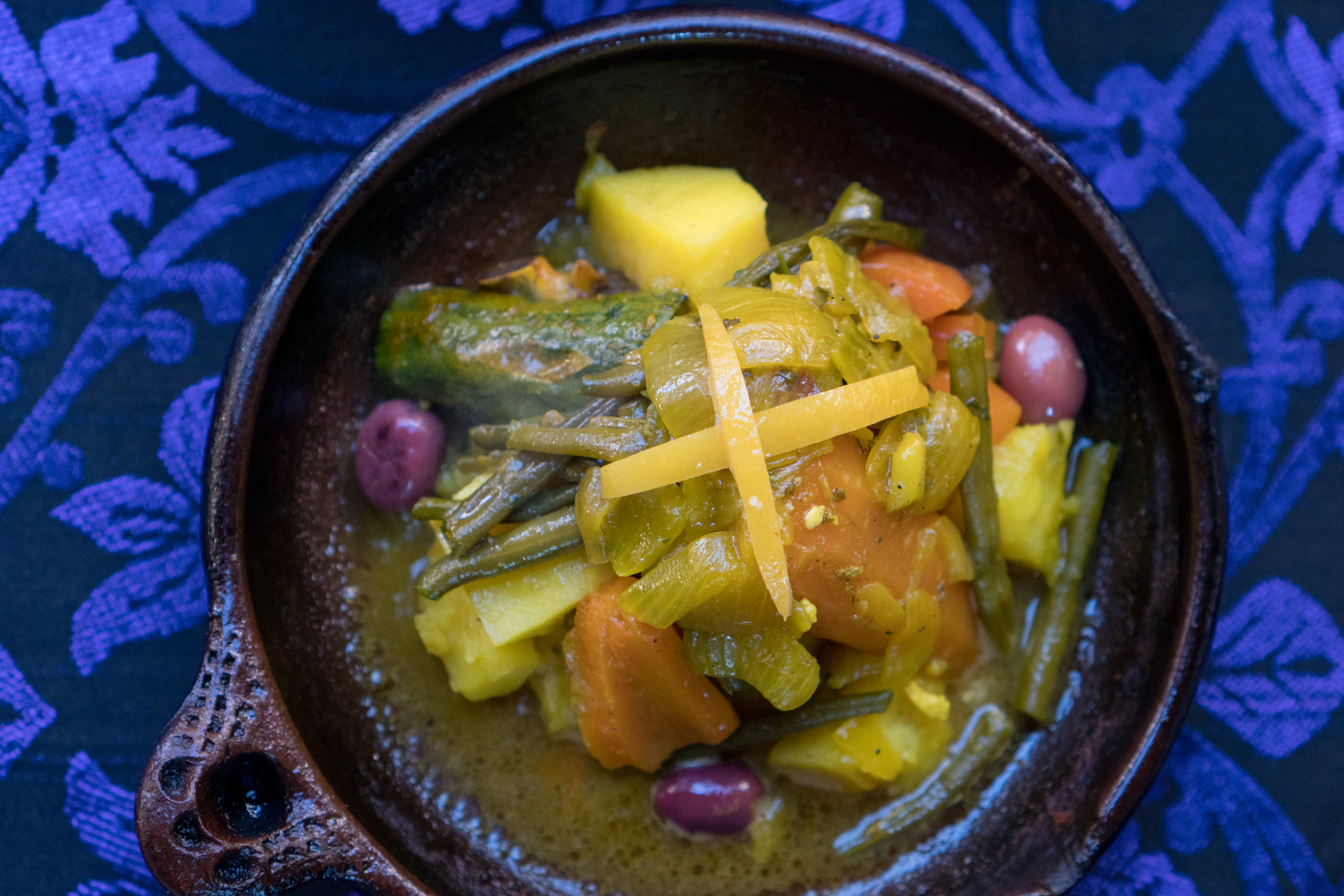 Exotic Moroccan Zaalouk of Zucchini with Mint and Lemon