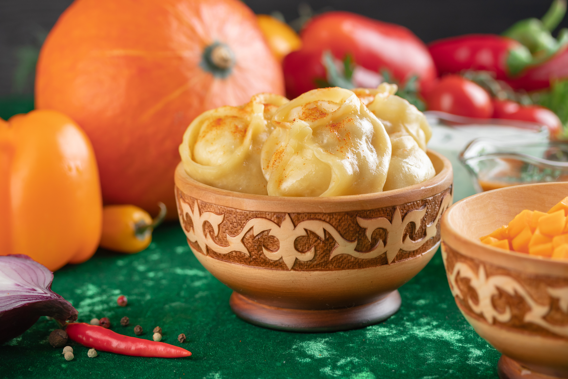 Exotic Turkish Manti with Spiced Pumpkin Filling