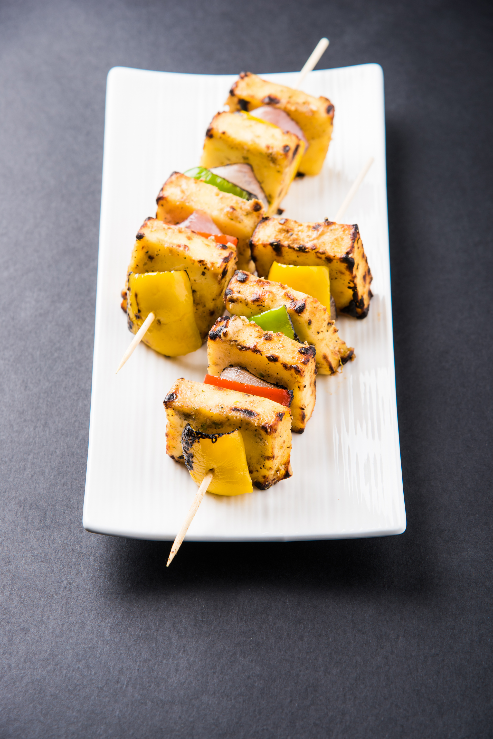 Fiery Caribbean Jerk Tofu Skewers with Pineapple Salsa