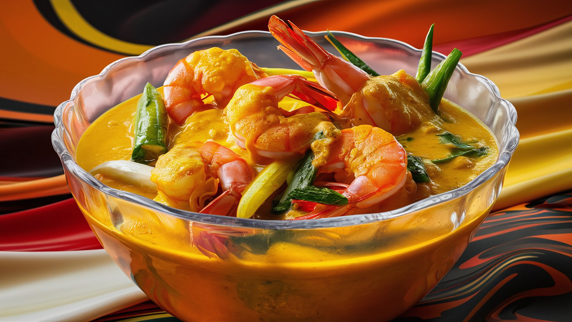 Fiery Jamaican Coconut Curry Shrimp with Mango and Lime