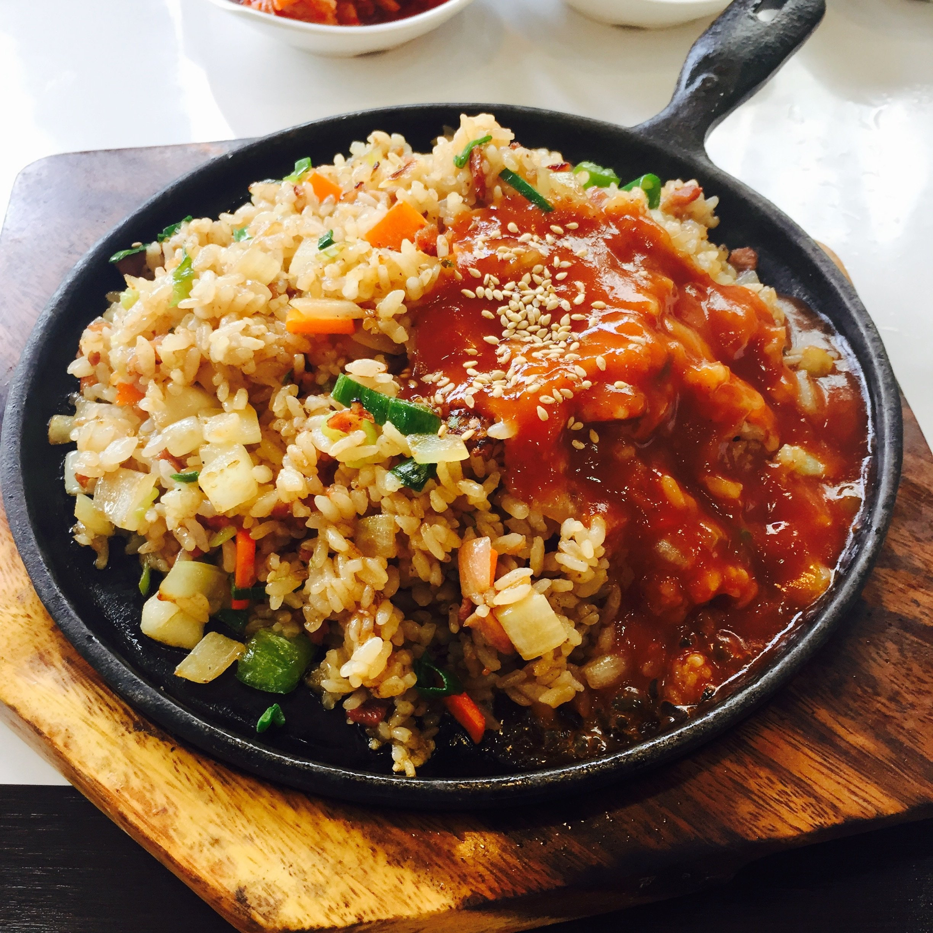 Fiery Peruvian Arroz Chaufa with Rocoto Chili Sauce
