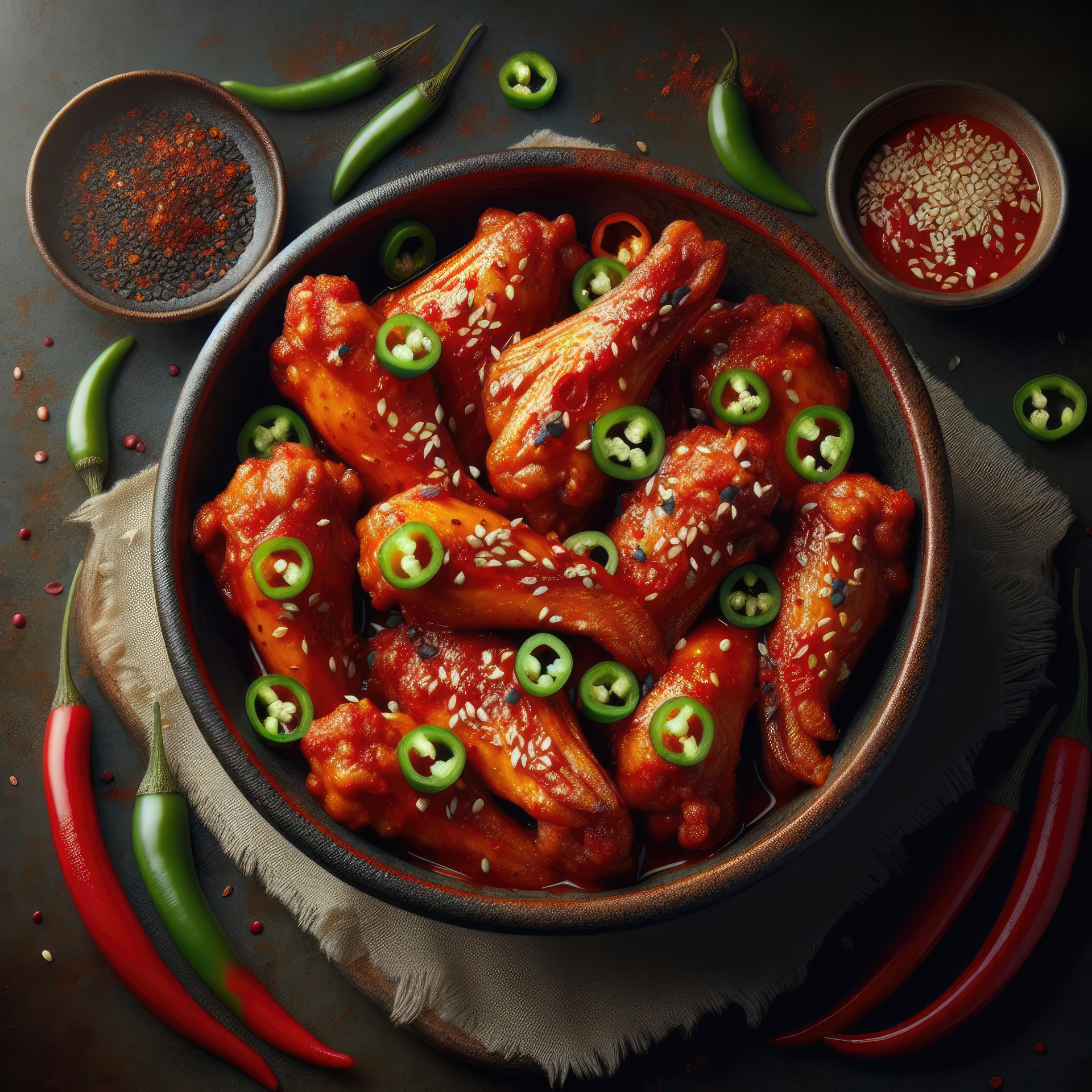 Fiery Sichuan Chicken Wings with Chili and Garlic