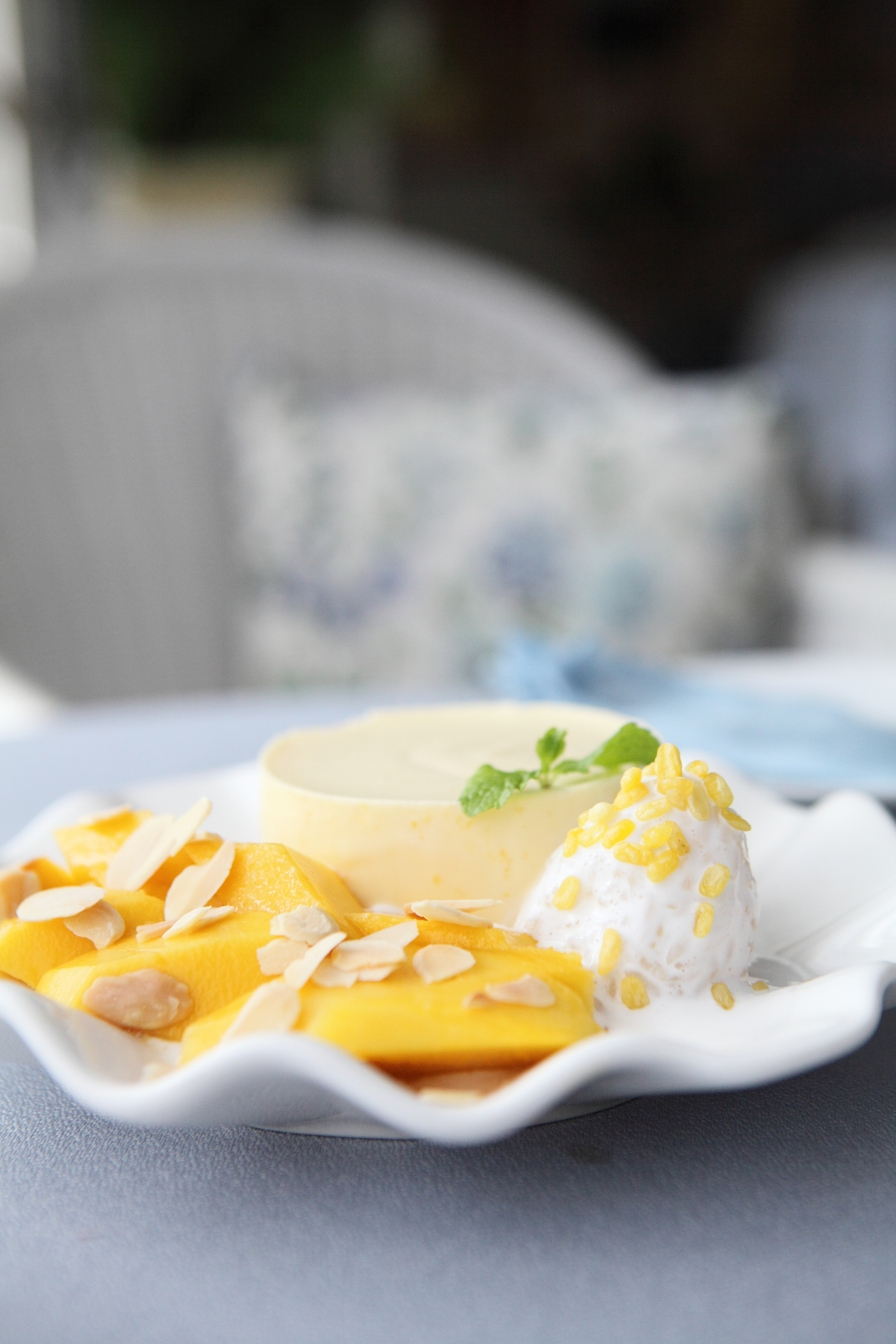 Filipino Calamansi-Coconut Dessert with Mango Salsa