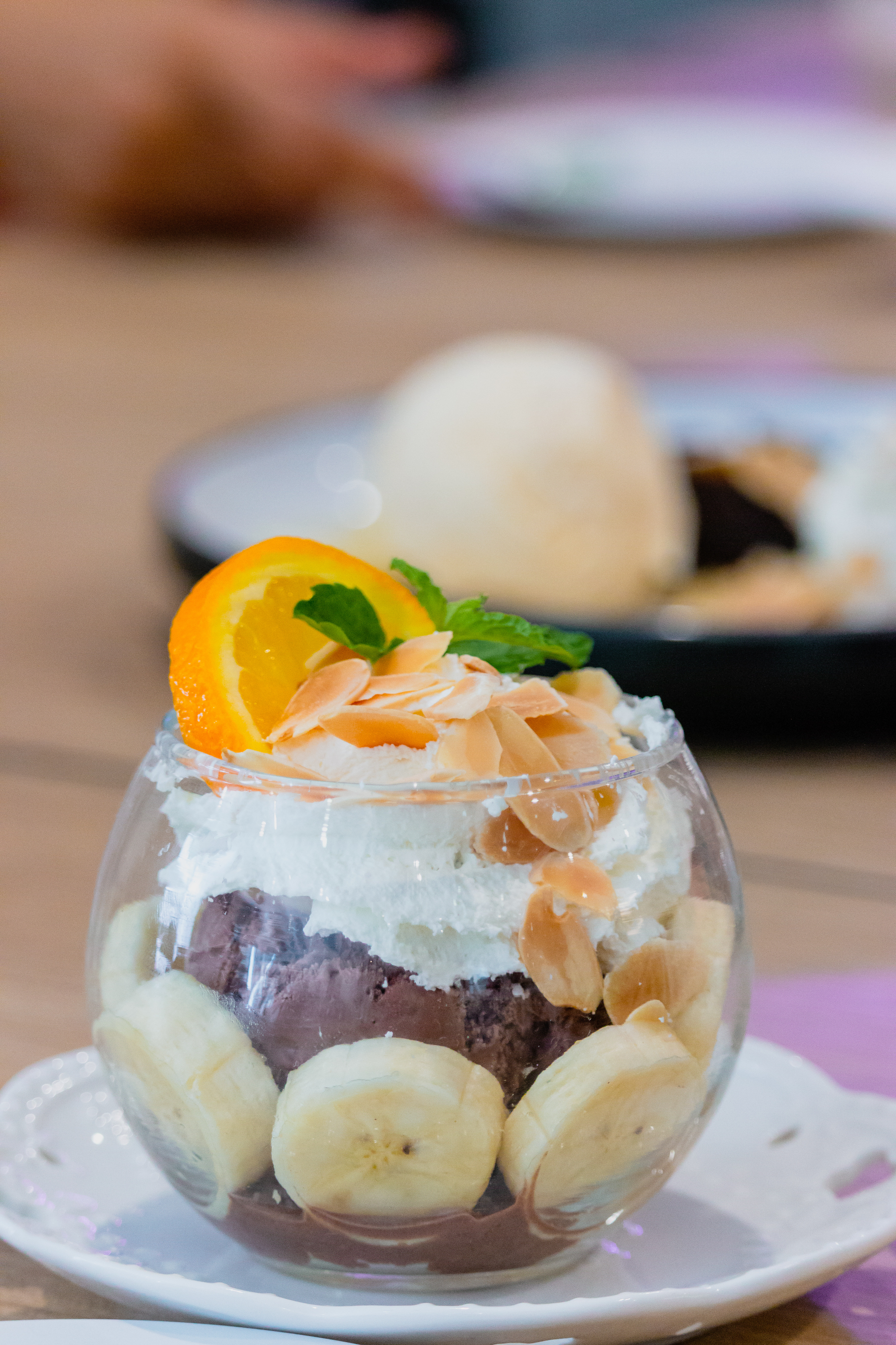 Filipino Halo-Halo Parfait with Tropical Fruits and Leche Flan