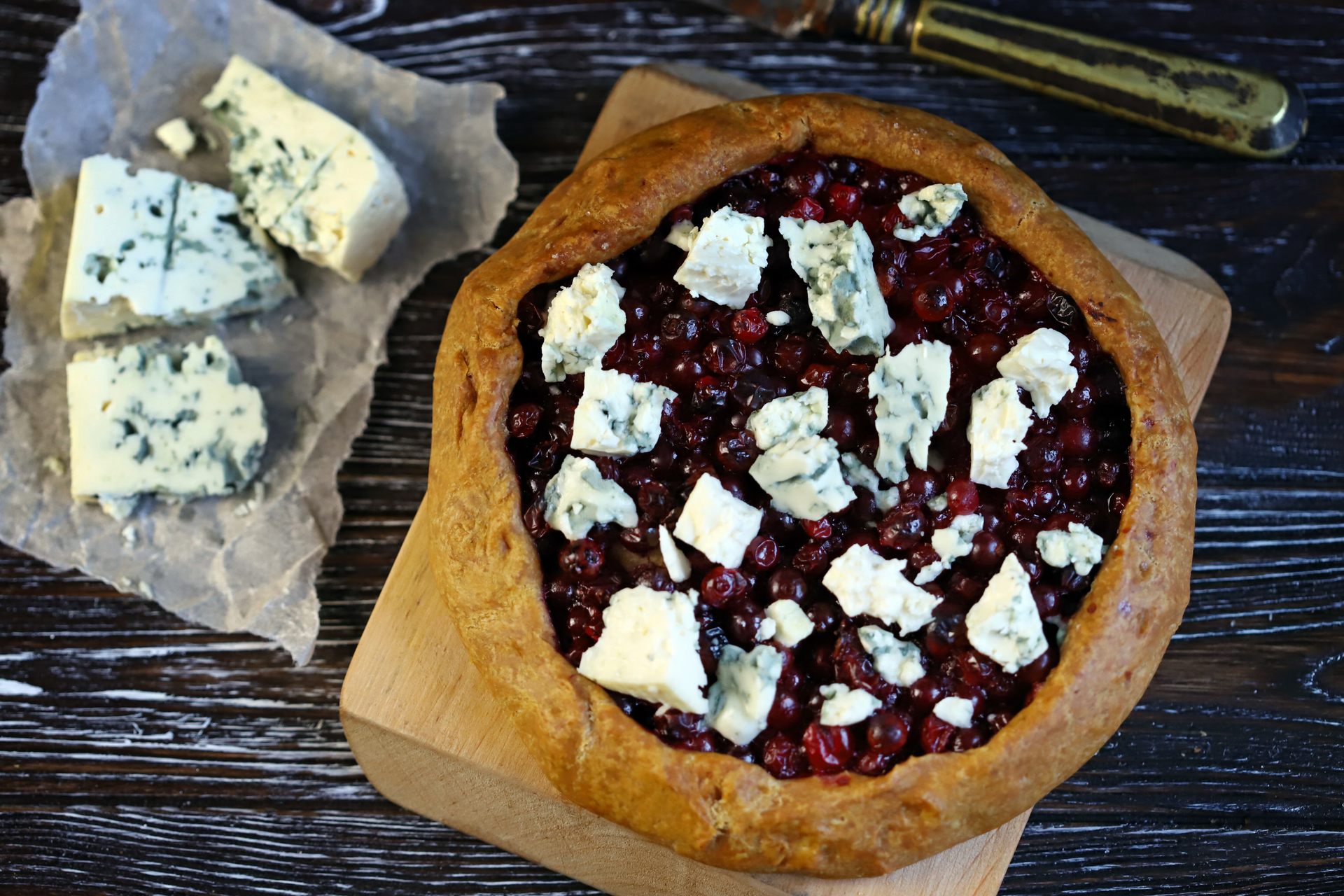 Finnish Bilberry Pie with Spiced Rye Crust
