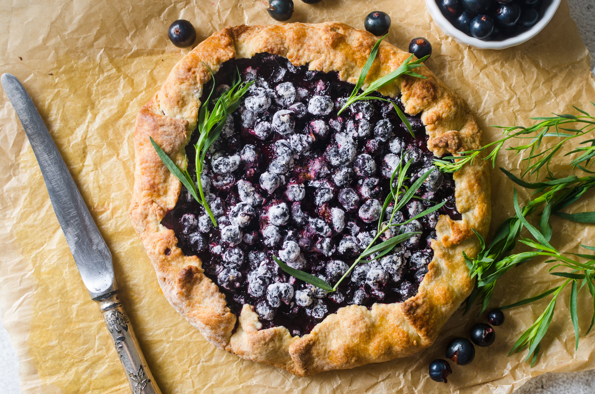 Finnish Bilberry Pie with Spiced Rye Crust