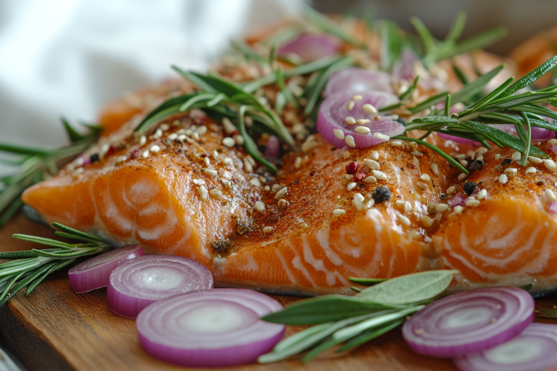 Finnish Salmon Cooked on Birch Wood with Mustard Dill Sauce