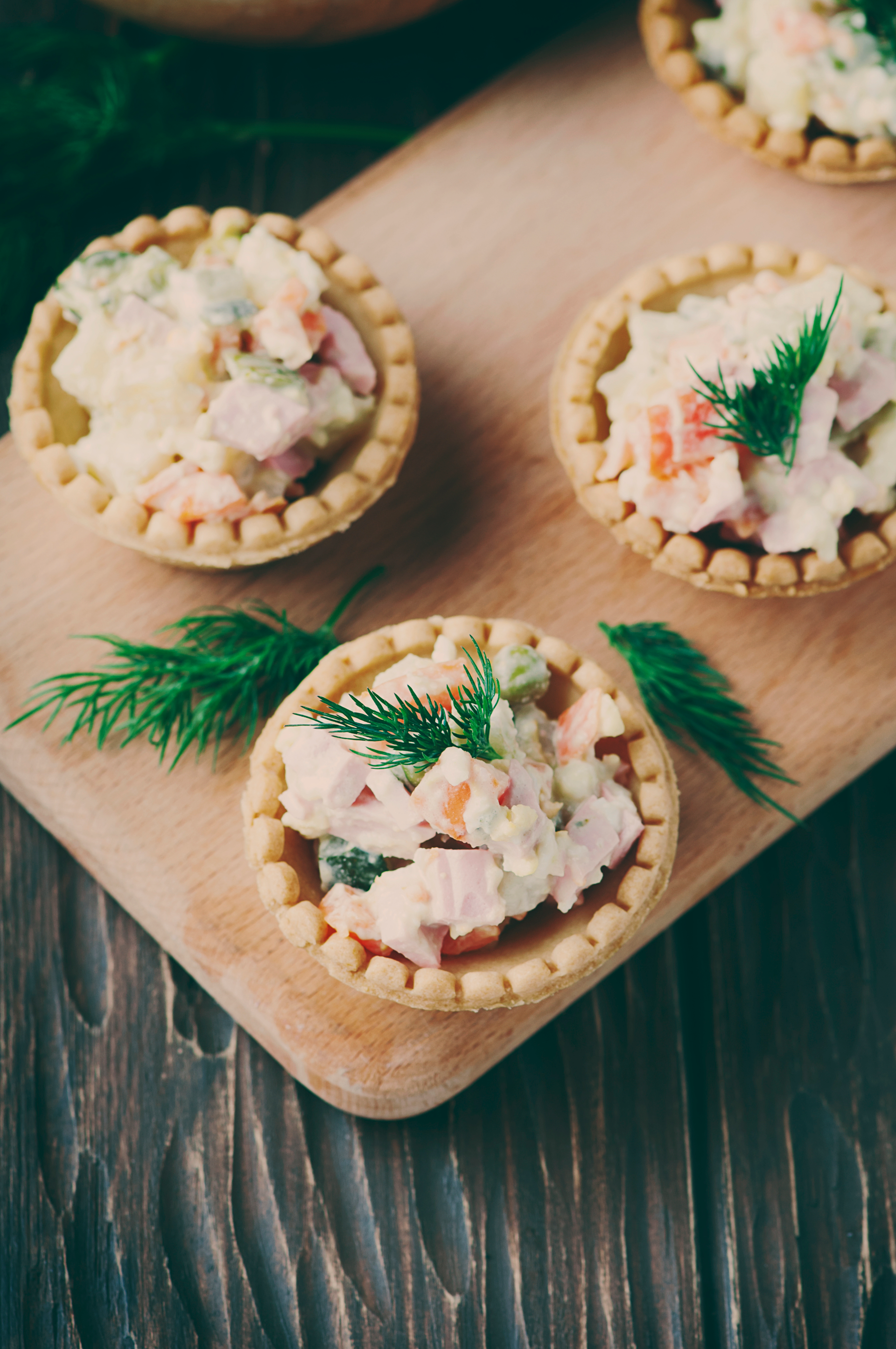 Finnish Salmon Karelian Pies with Dill Cream