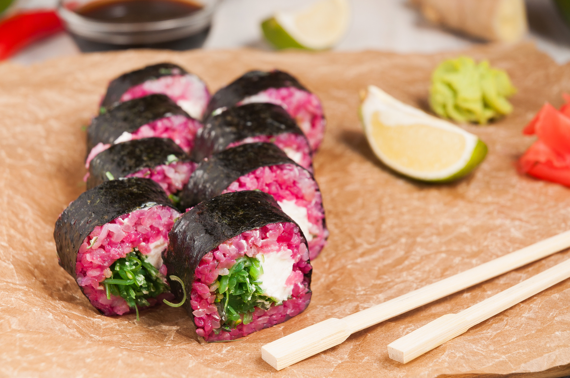 Flavorsome Korean Kimbap with Pickled Radish and Beef