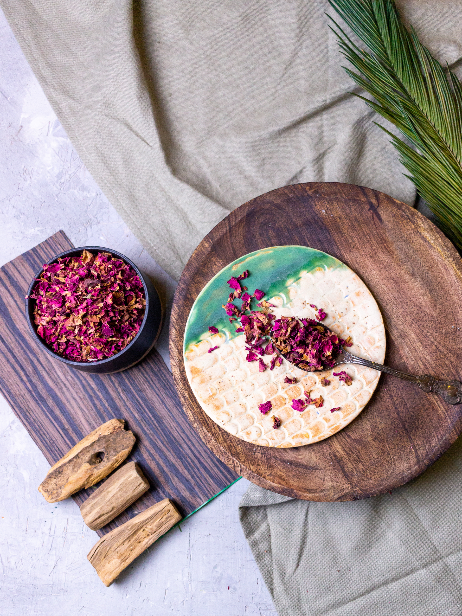 Floral Indian Gulkand Paratha with Rose Petal Preserve