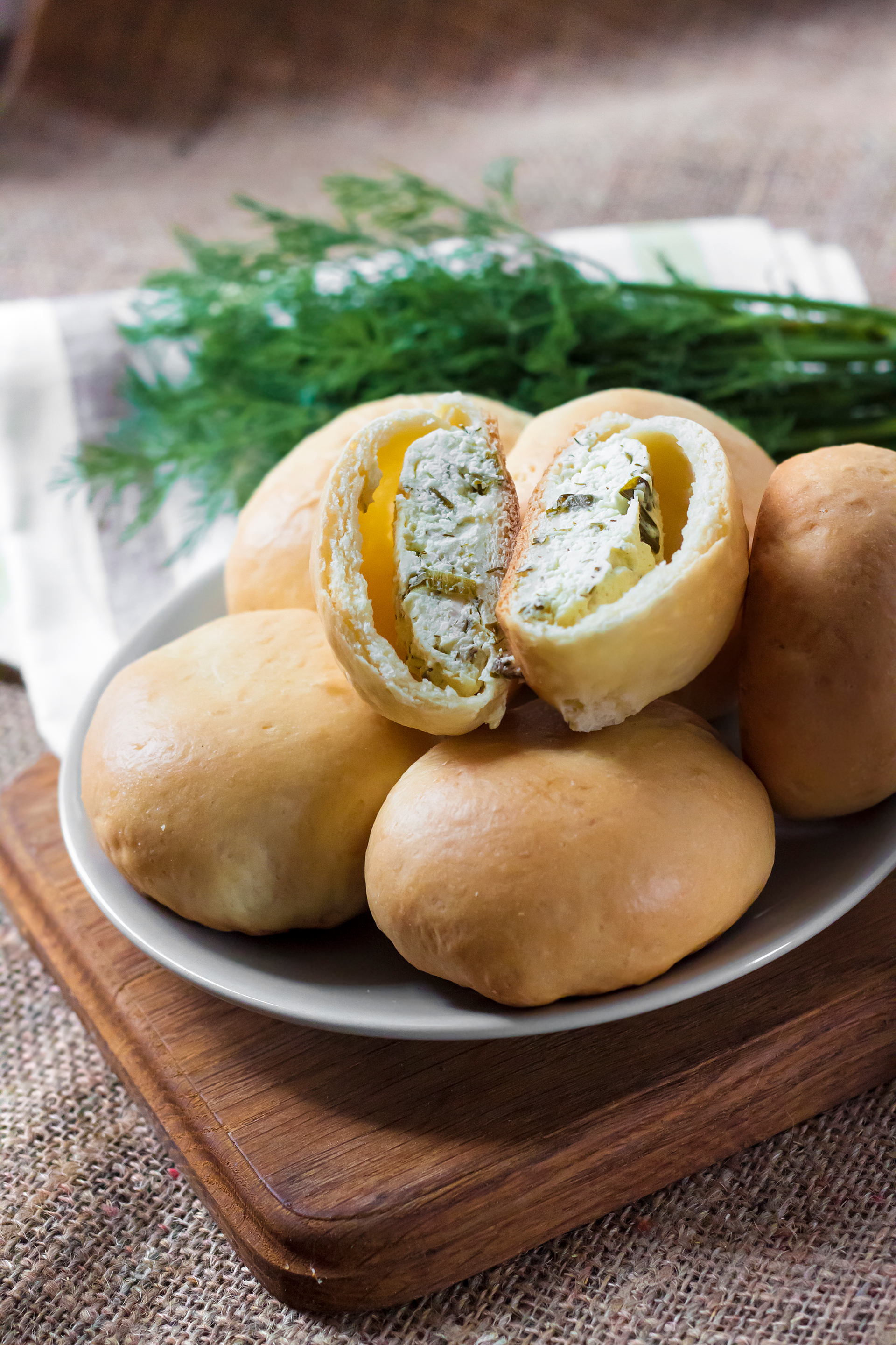 Fluffy Brazilian Cheese Rolls with Garlic Herb Butter