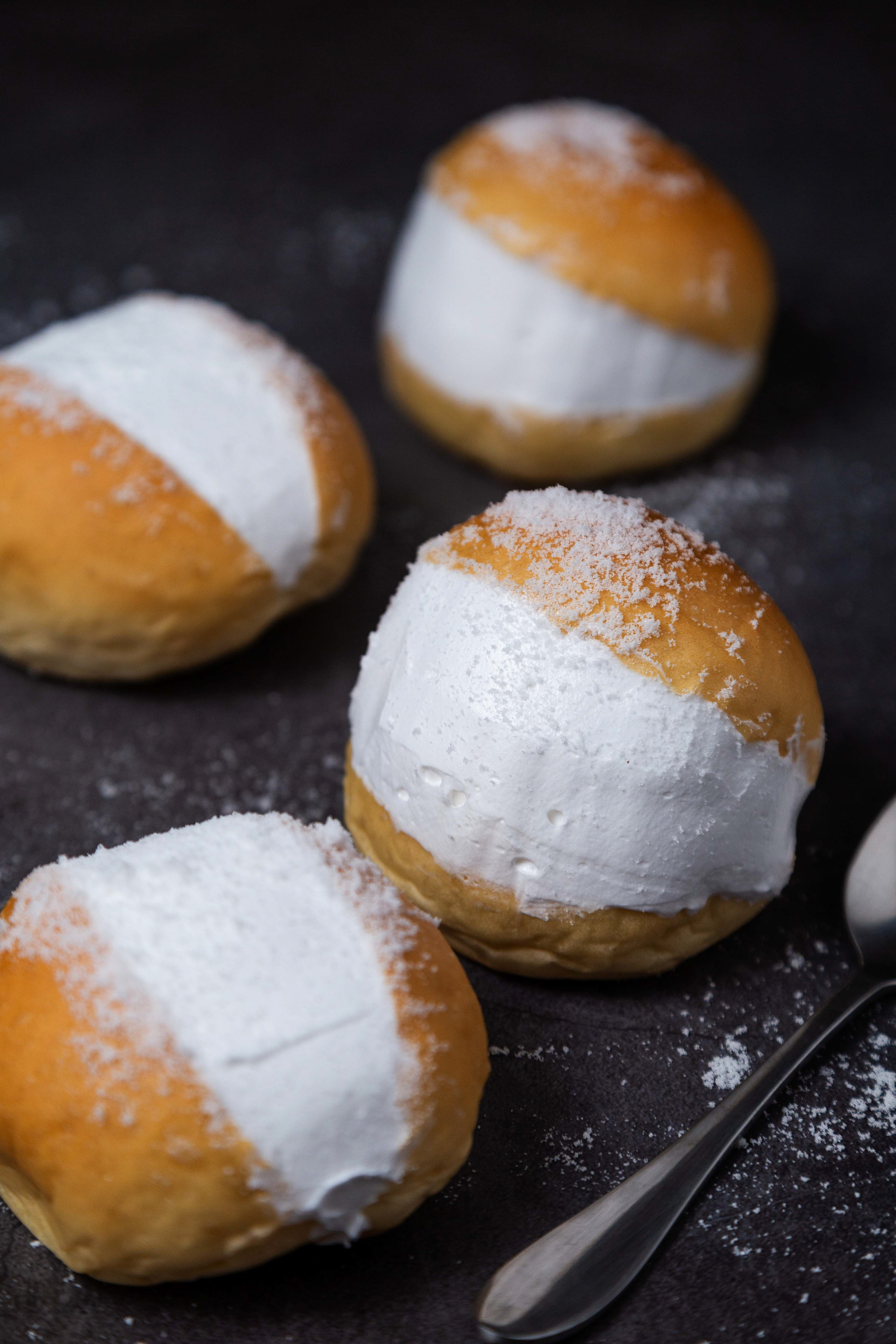 Fluffy Italian Maritozzi Buns with Whipped Ricotta