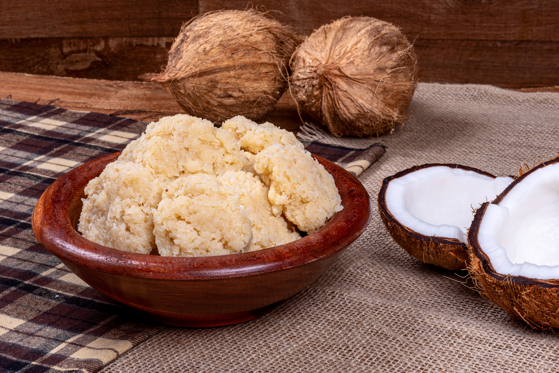 Fluffy Jamaican Bammy with Coconut Milk Soak