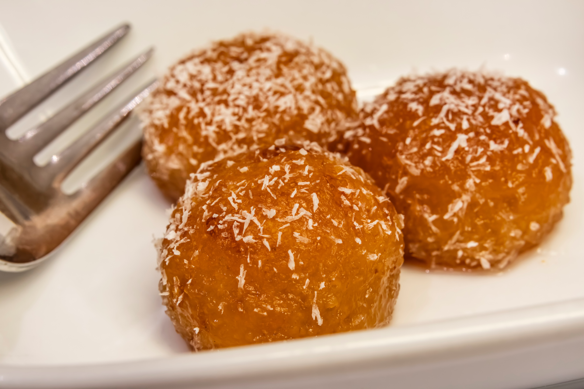 Fluffy Turkish Lokma with Rosewater Syrup