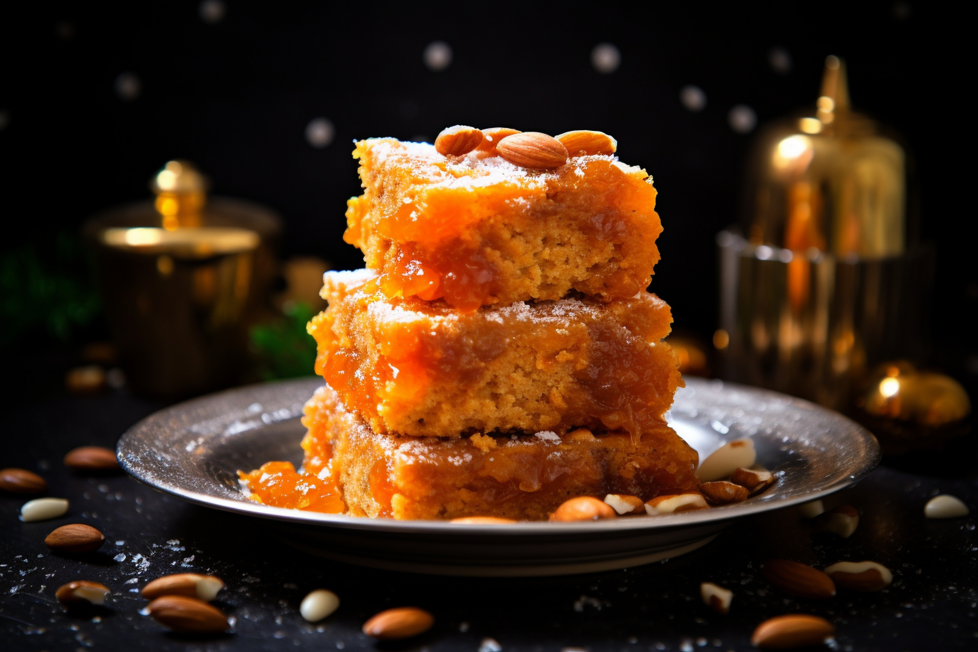 Fluffy Turkish Revani Cake with Orange Syrup and Pistachios
