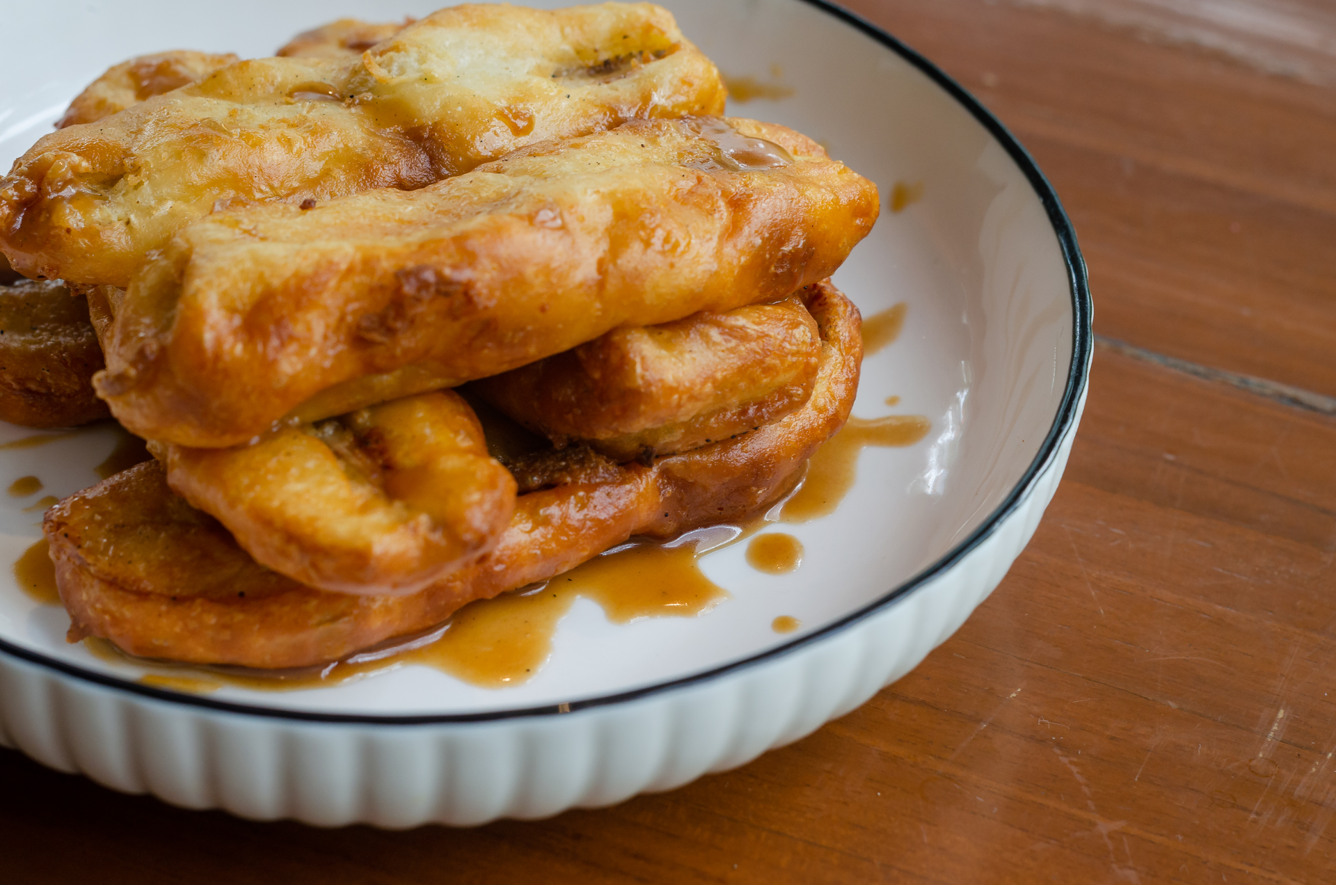 Fluffy Uruguayan Tortas Fritas with Cane Syrup Drizzle