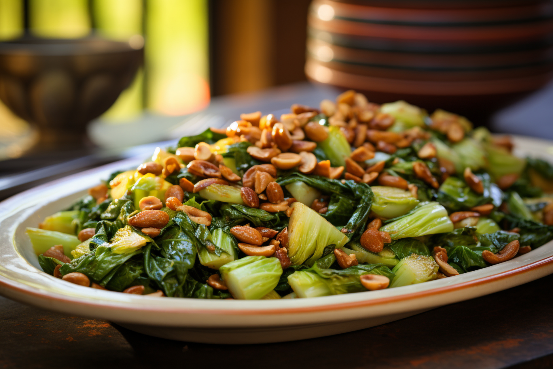 Fragrant Burmese Tea Leaf Salad with Fried Peanuts