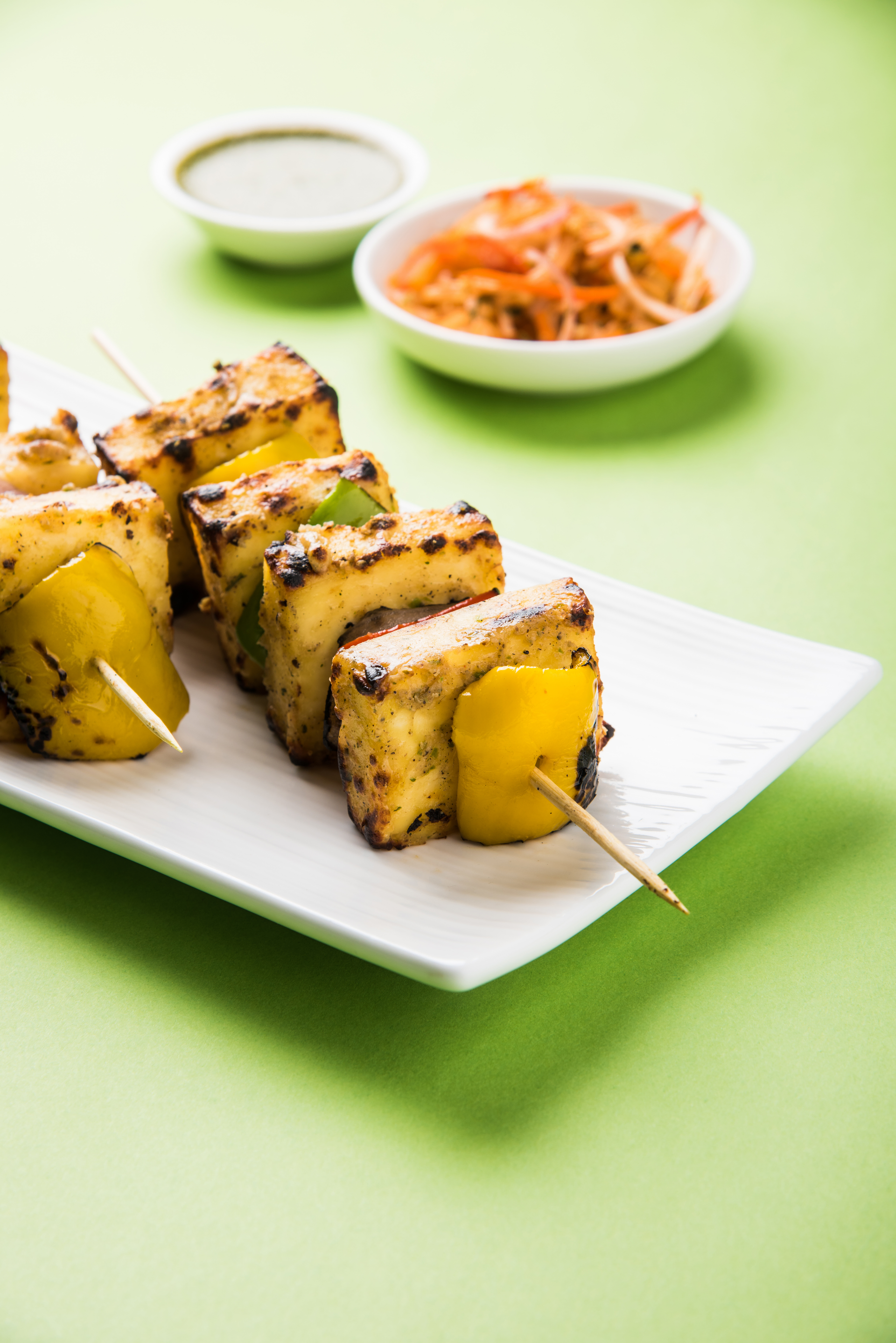 Fragrant Burmese Turmeric Tofu Skewers