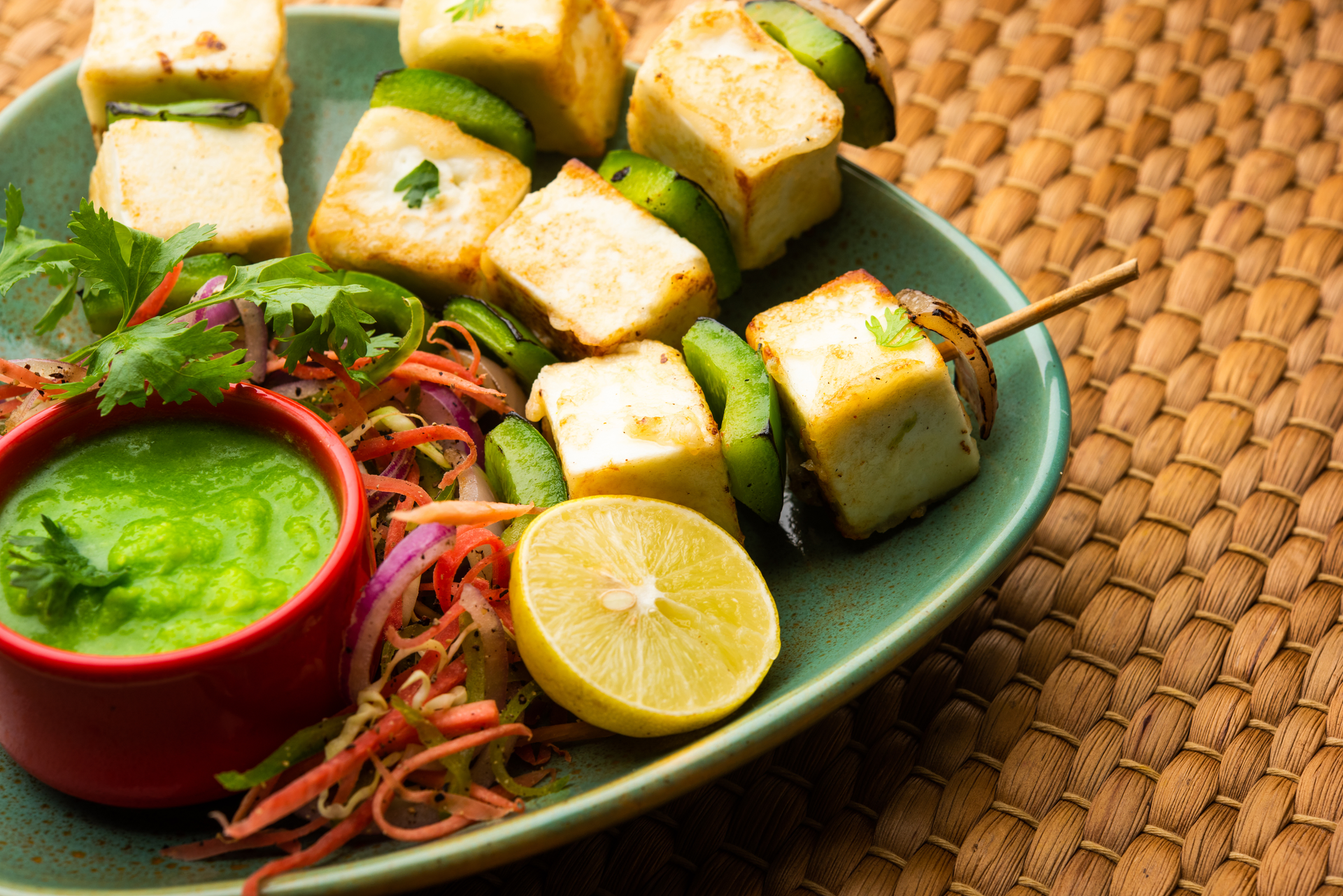 Fragrant Burmese Turmeric Tofu Skewers