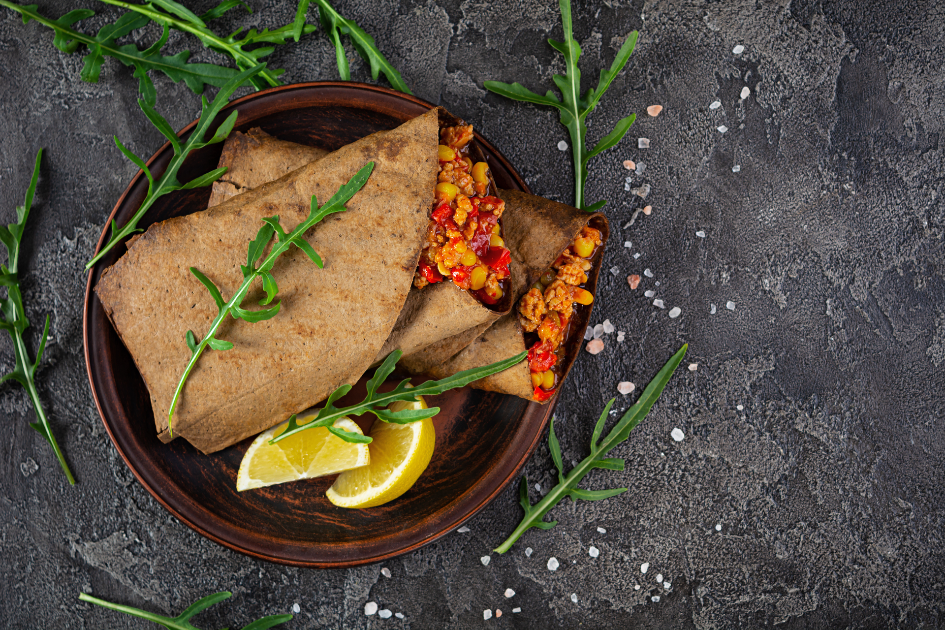 Fragrant Ethiopian Injera Wraps with Spiced Lentil and Cabbage Blend