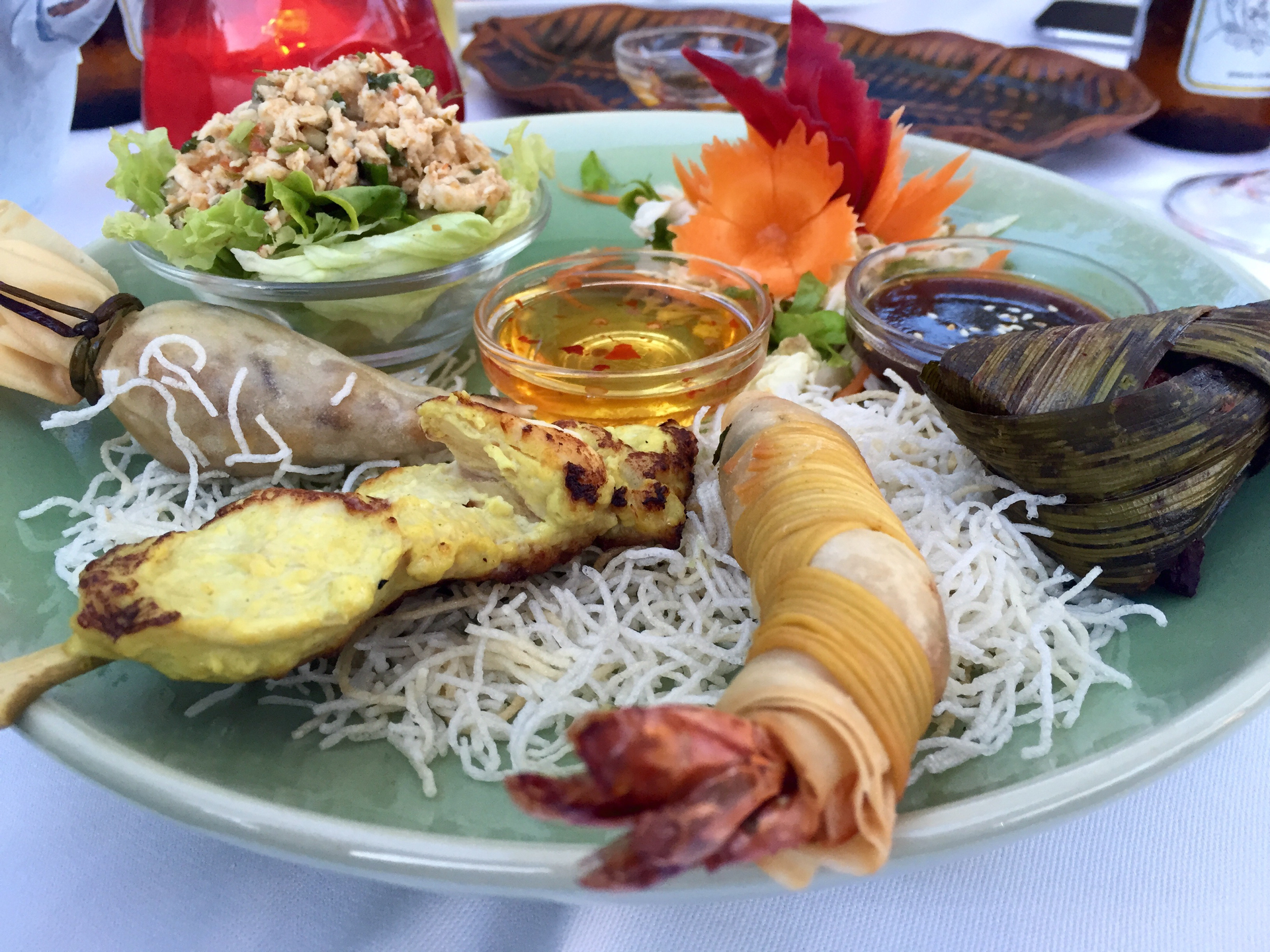 Fragrant Malay Nasi Kerabu with Herbal Grilled Fish